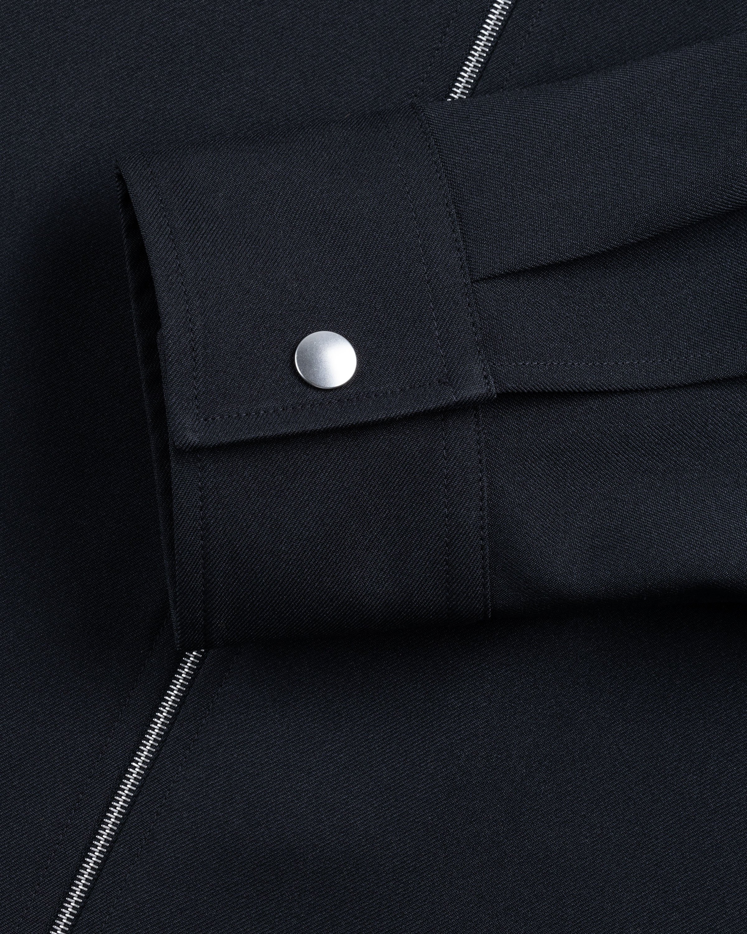 Jil Sander - Wool Plastron Shirt Black  - Clothing - Black - Image 7