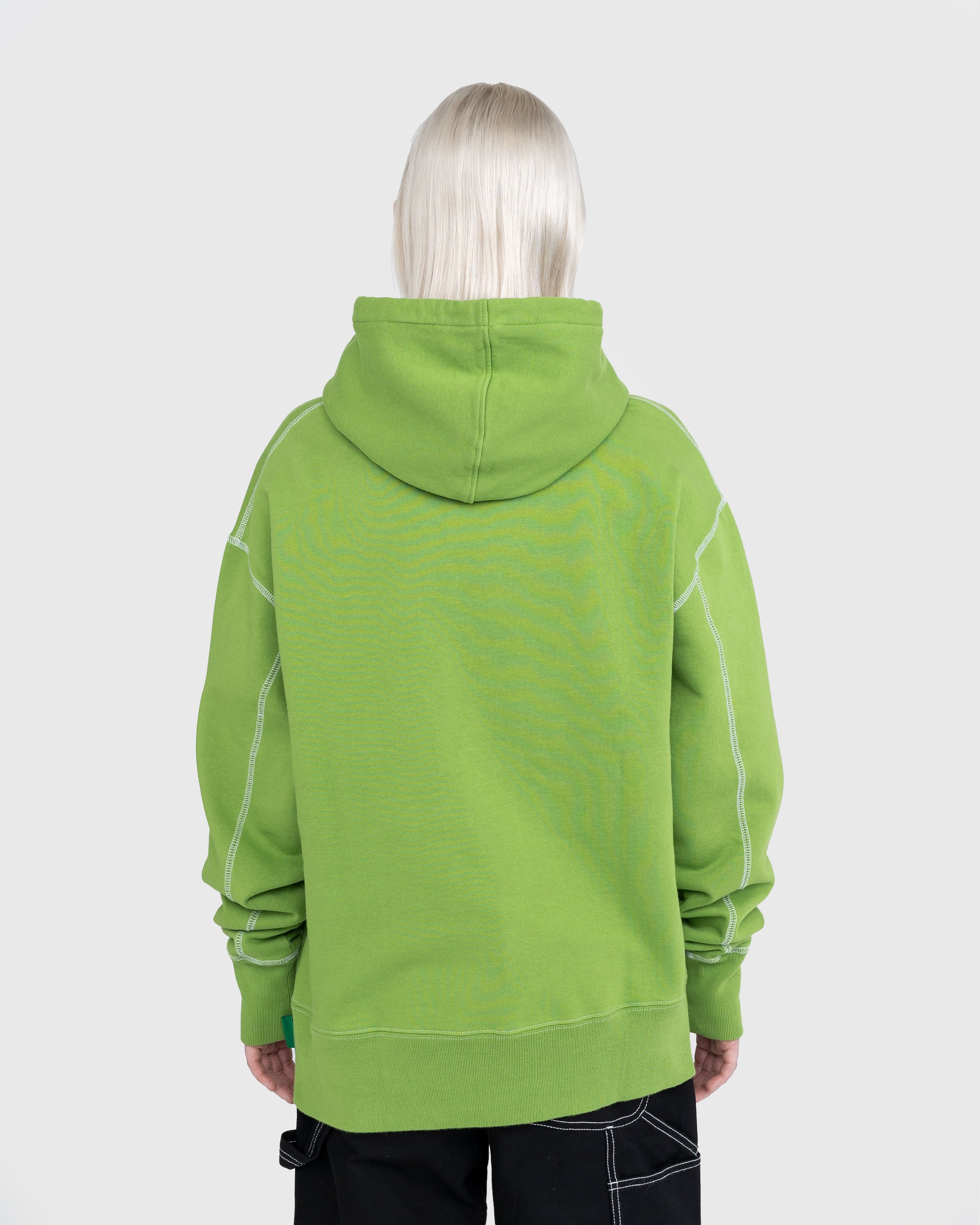 Highsnobiety - Contrast Stitch Fleece Hoodie Green - Clothing - Green - Image 3