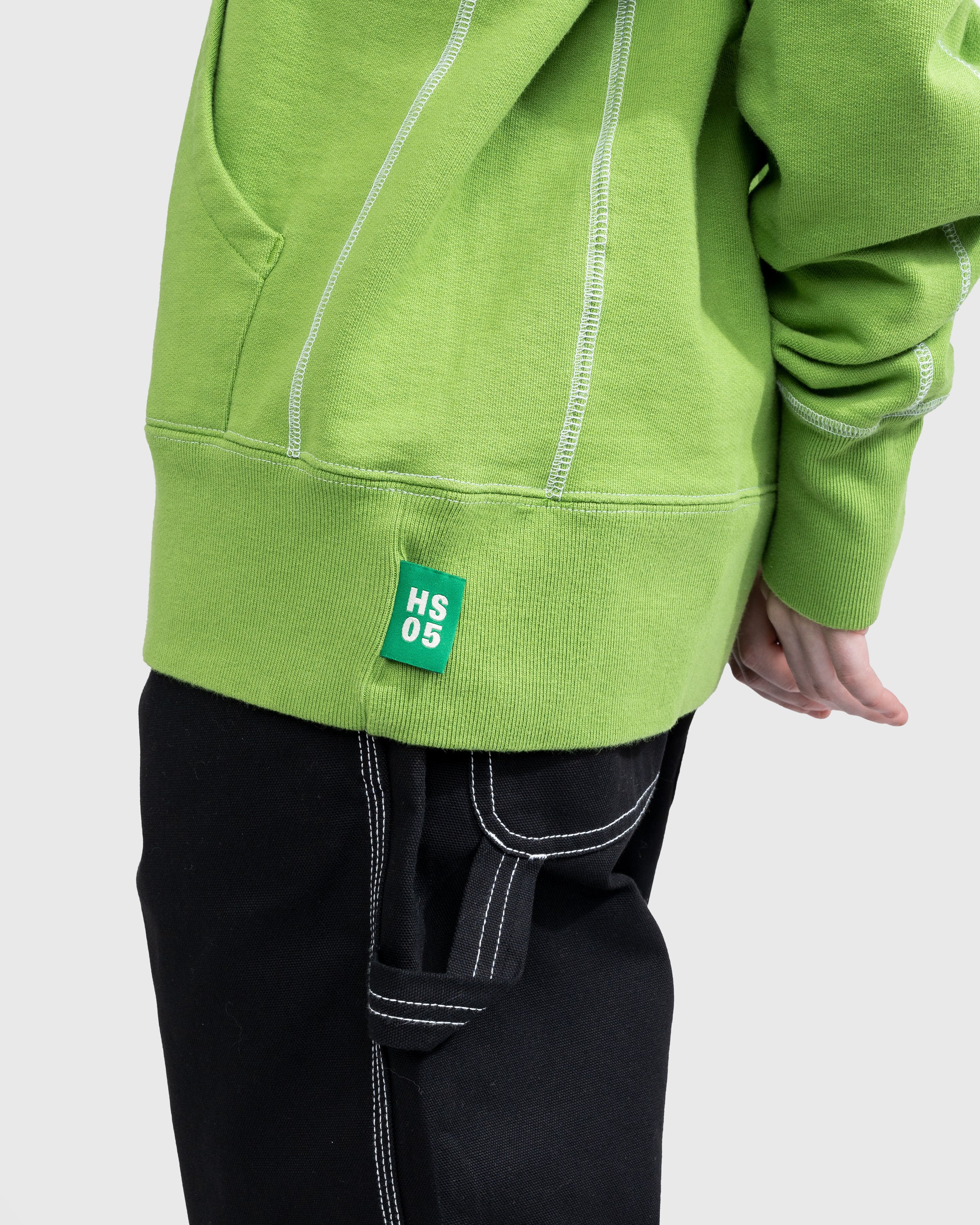 Highsnobiety - Contrast Stitch Fleece Hoodie Green - Clothing - Green - Image 6