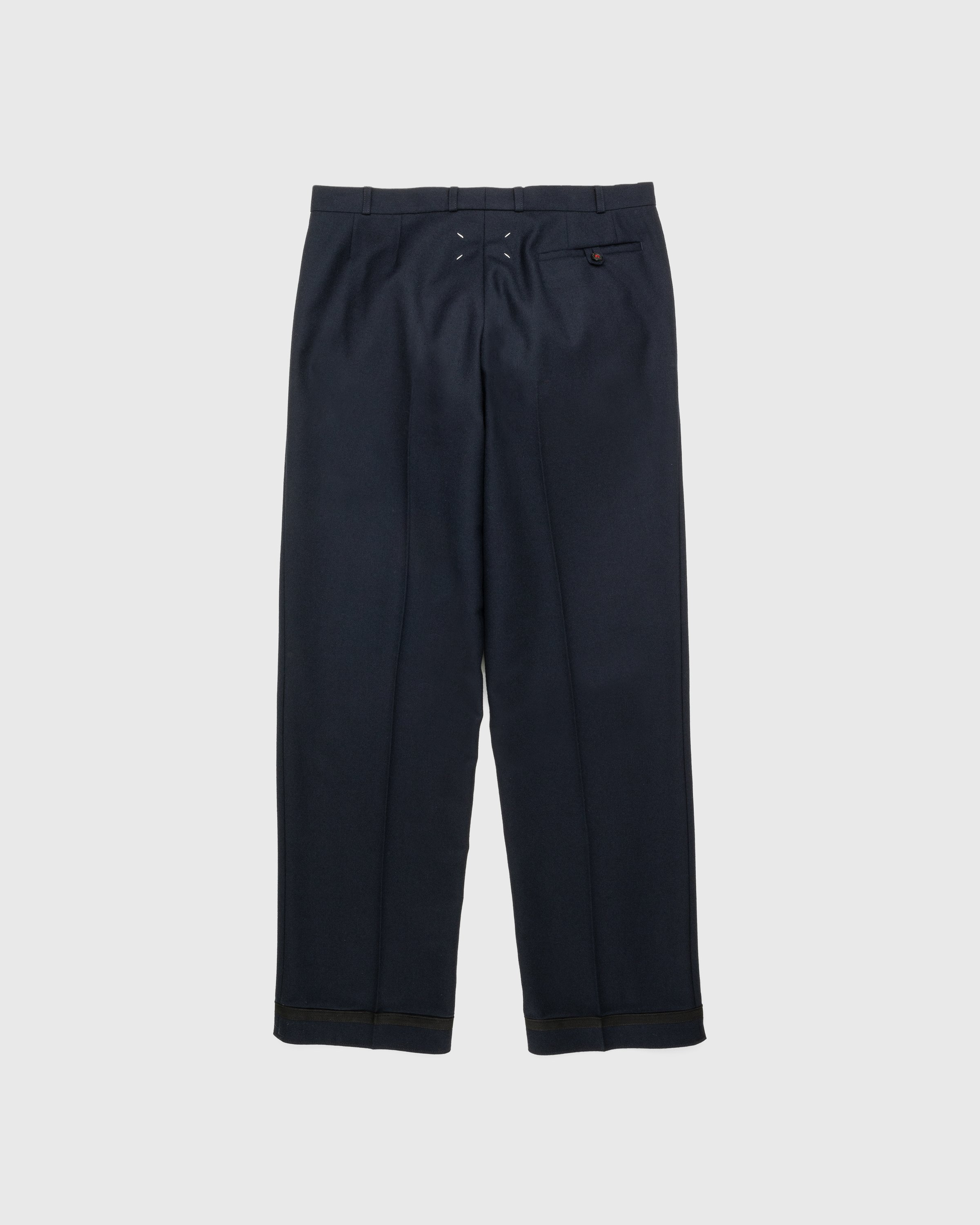 Maison Margiela - Wool Twill Trousers Navy - Clothing - Blue - Image 2