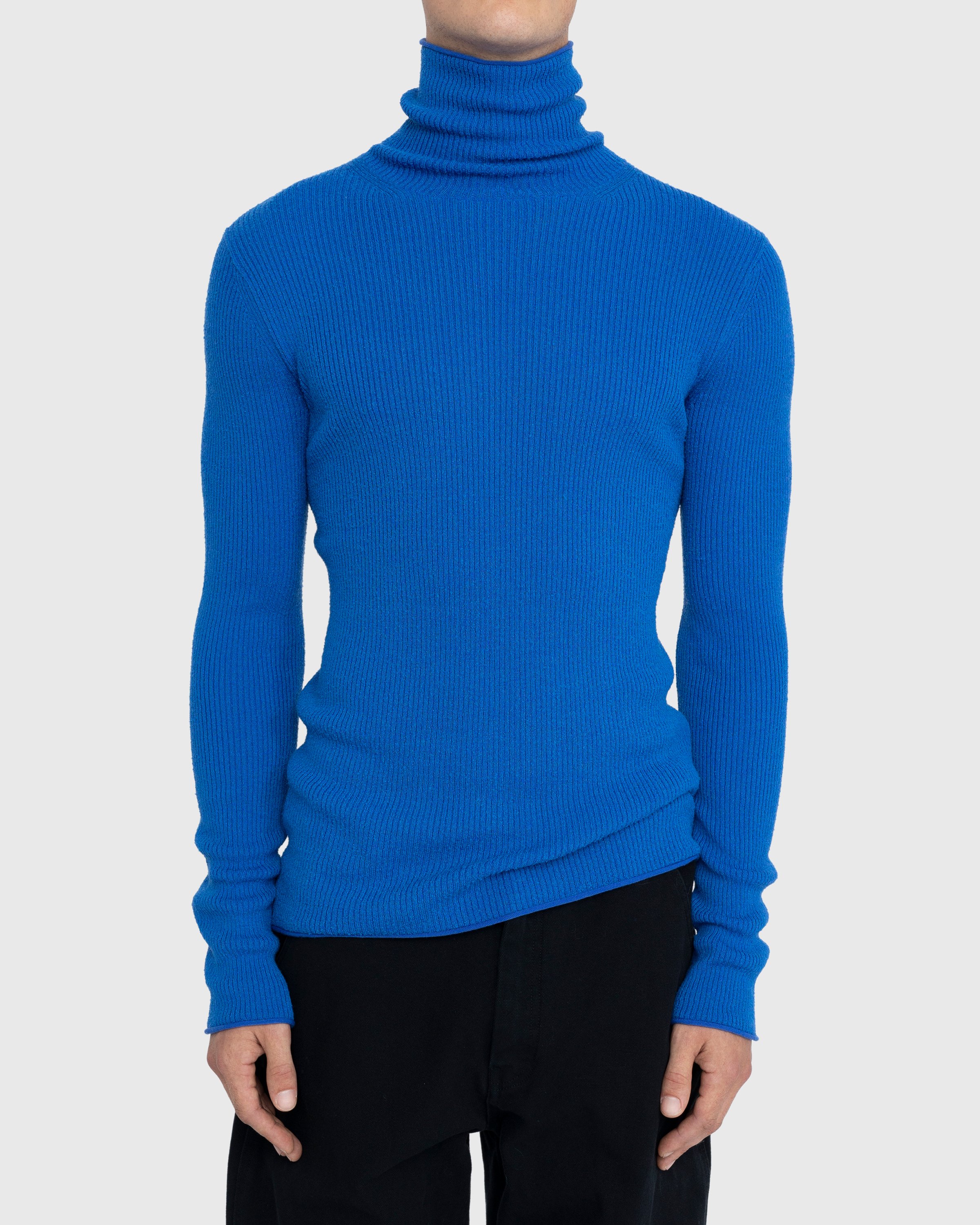 Acne Studios - Roll Neck Ribbed Knit Sweater Ultramarine Blue - Clothing - Blue - Image 2