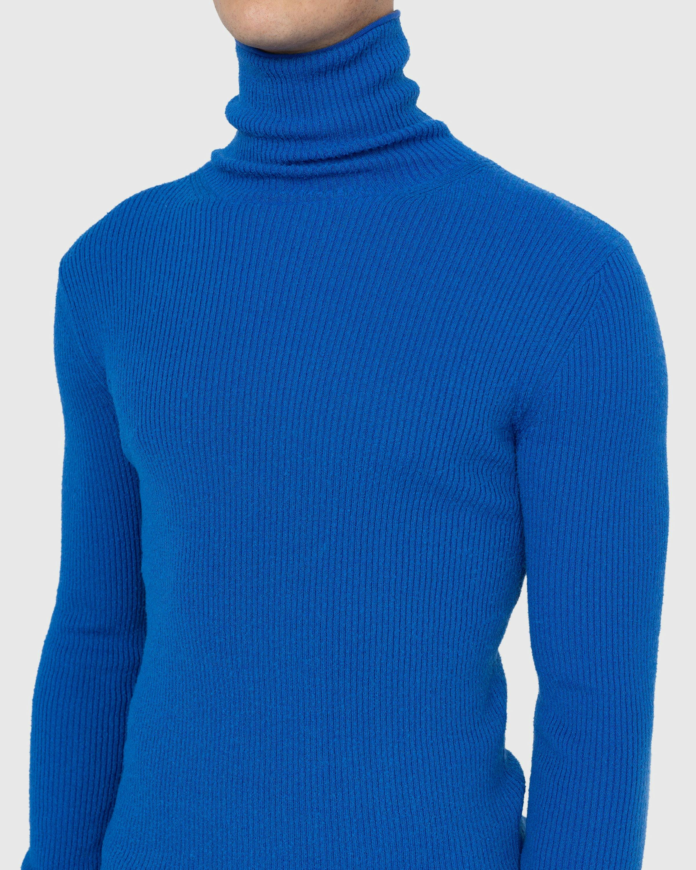 Acne Studios - Roll Neck Ribbed Knit Sweater Ultramarine Blue - Clothing - Blue - Image 6