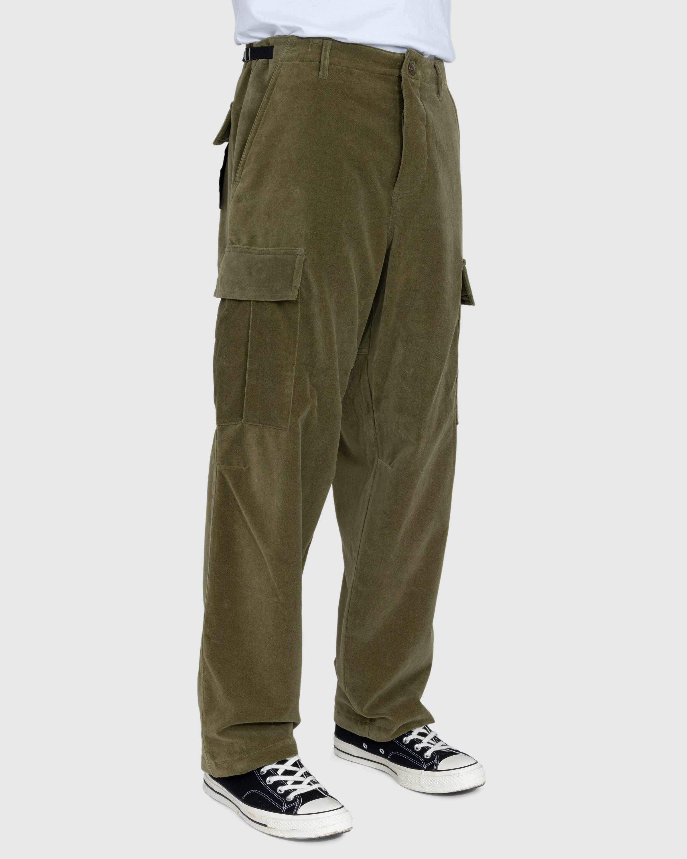 Highsnobiety - Moleskin Cargo Pant Olive - Clothing - Green - Image 3