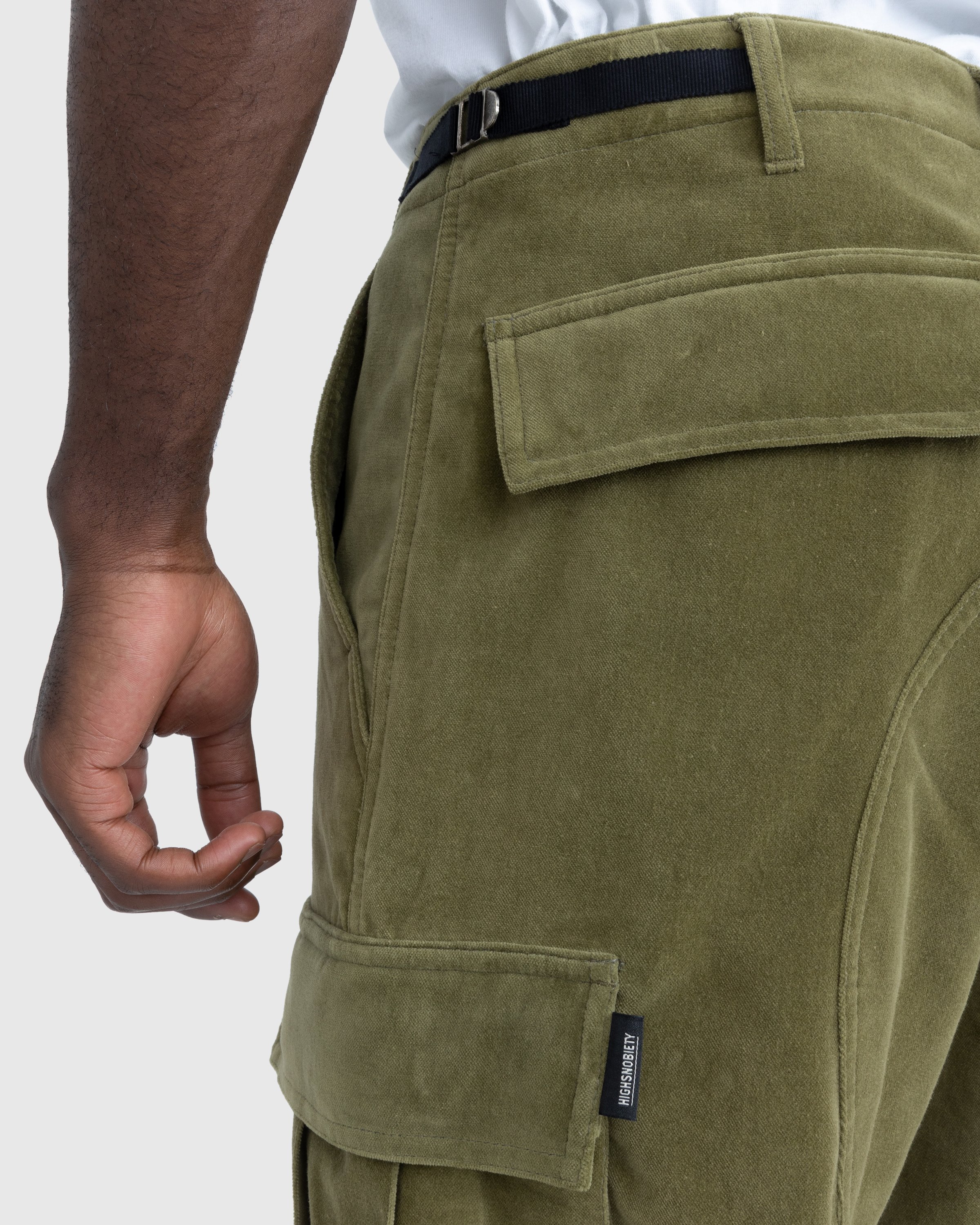 Highsnobiety - Moleskin Cargo Pant Olive - Clothing - Green - Image 6