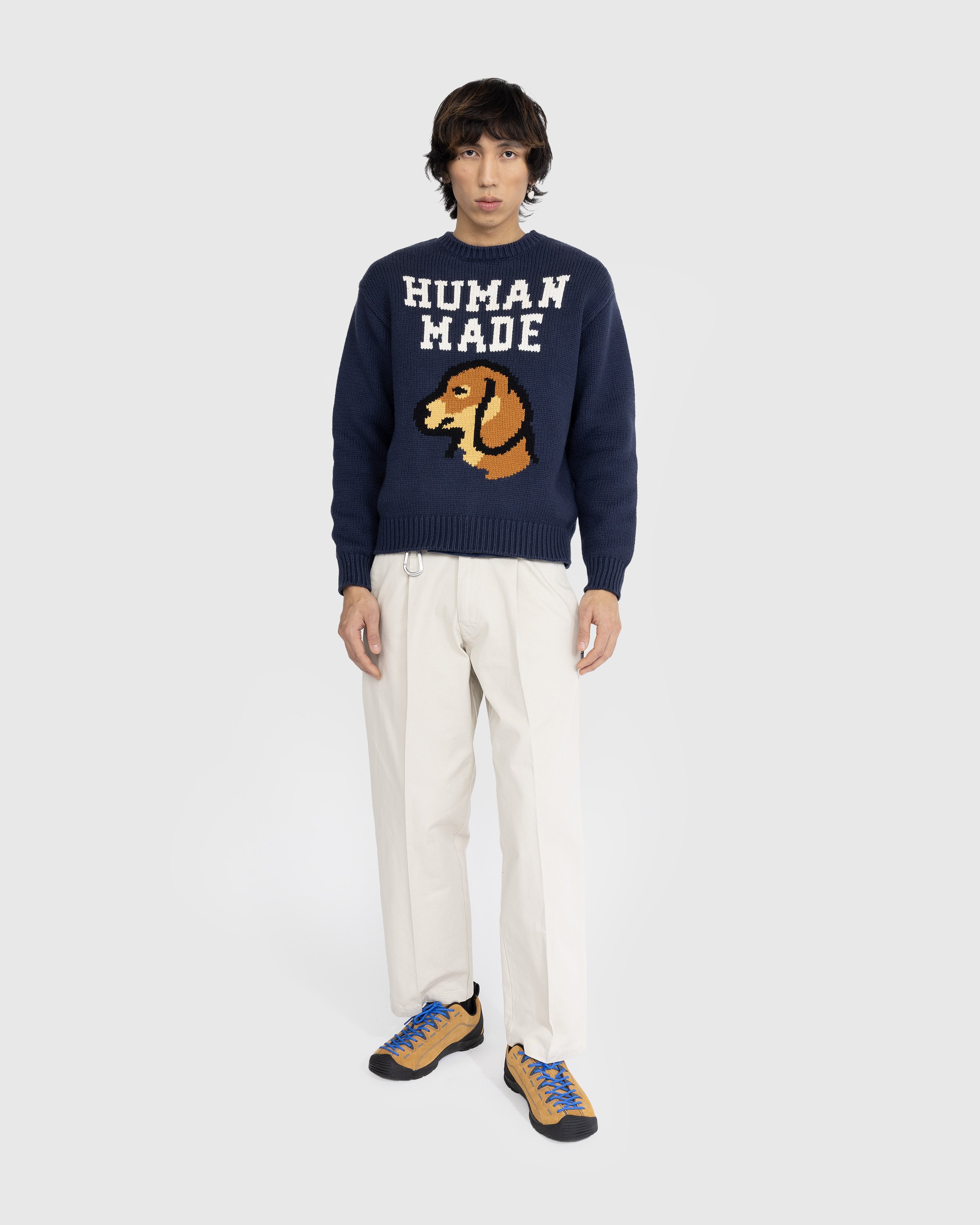 Human Made - Dachs Knit Sweater Navy - Clothing - Blue - Image 4