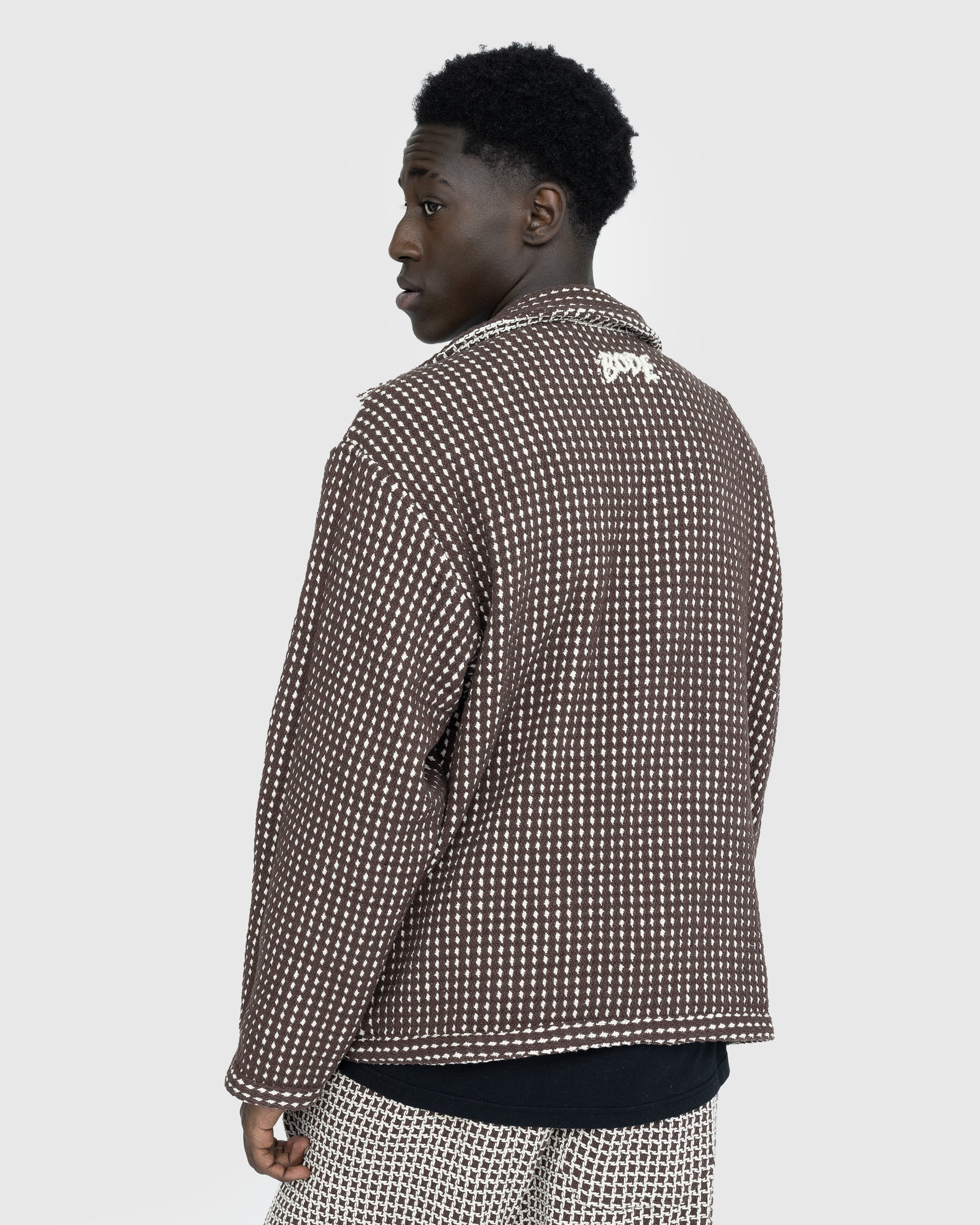 Bode - Reversible Duo Waffle Jacket - Clothing - Brown - Image 8