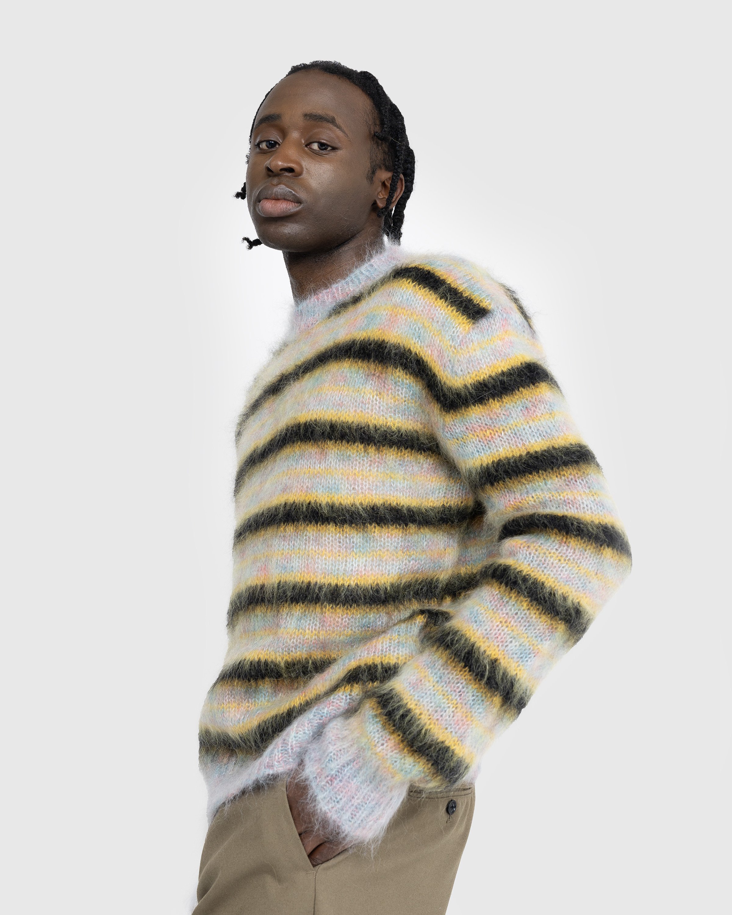 Marni - Striped Mohair Sweater Multi - Clothing - Multi - Image 5