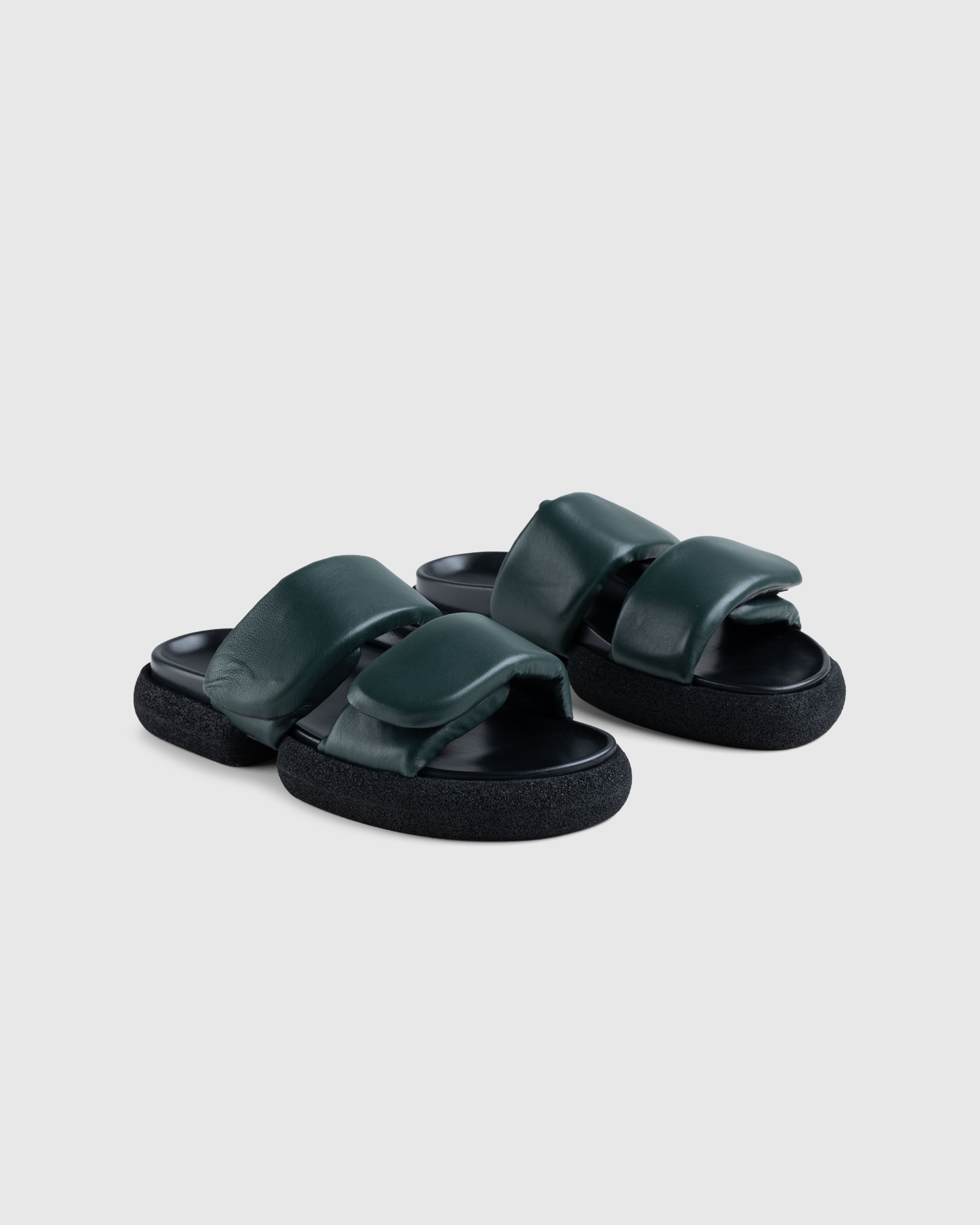 Dries van Noten - Leather Platform Sandals Green - Footwear - Green - Image 3