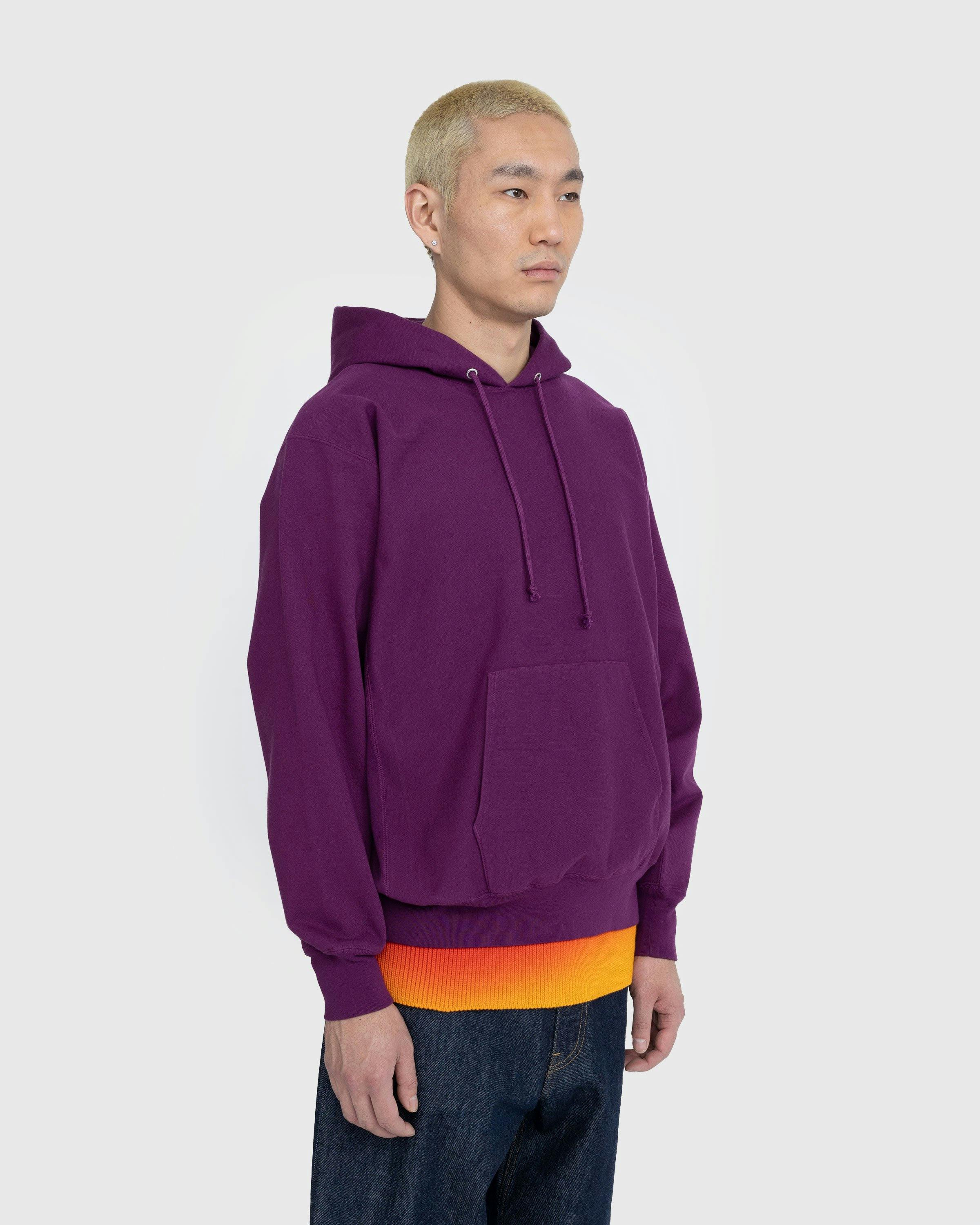 Auralee - Super Milled Sweat Pullover Hoodie Purple - Clothing - Purple - Image 3