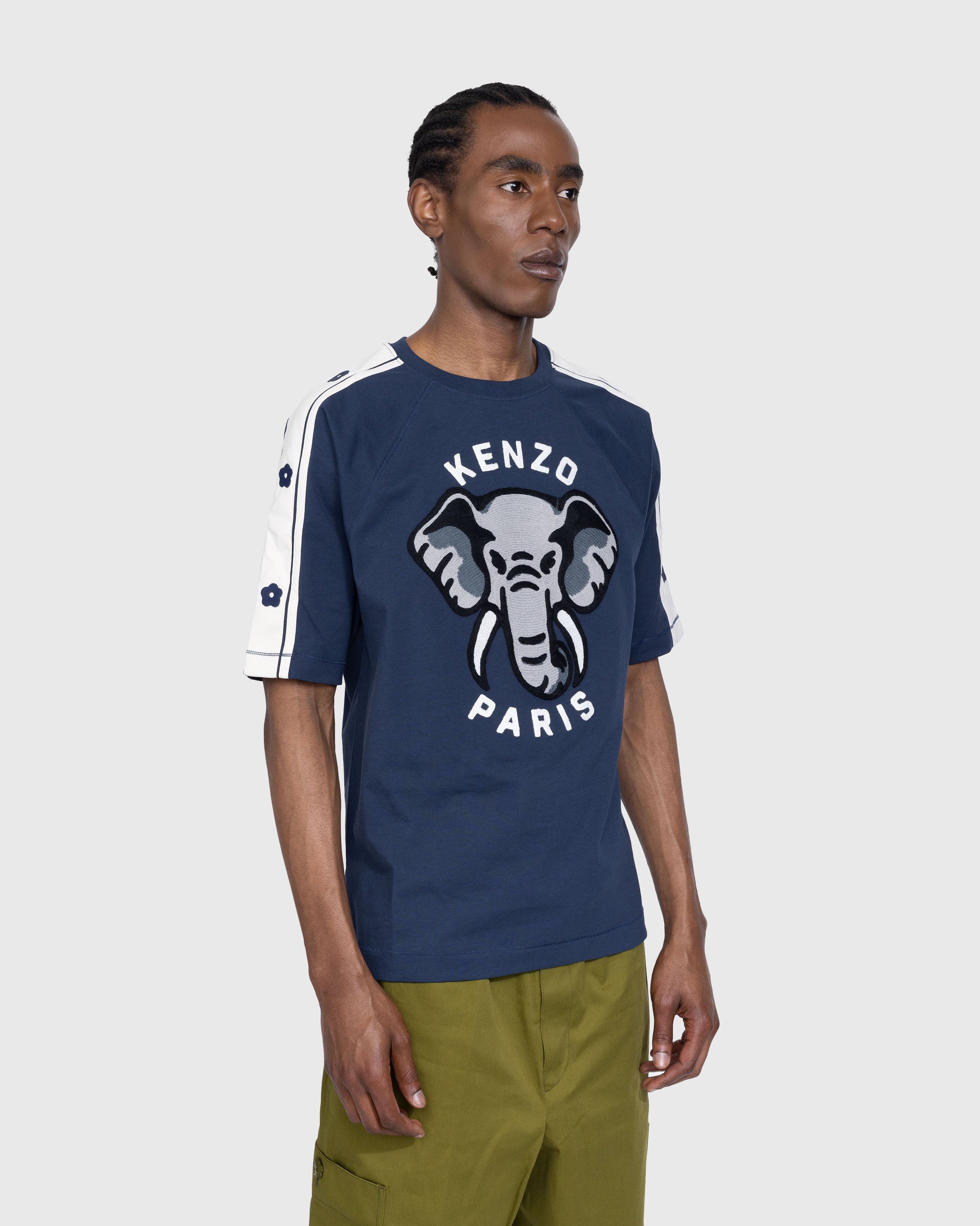 Kenzo - KENZO Elephant Fitted T-Shirt Midnight Blue - Clothing - Blue - Image 2