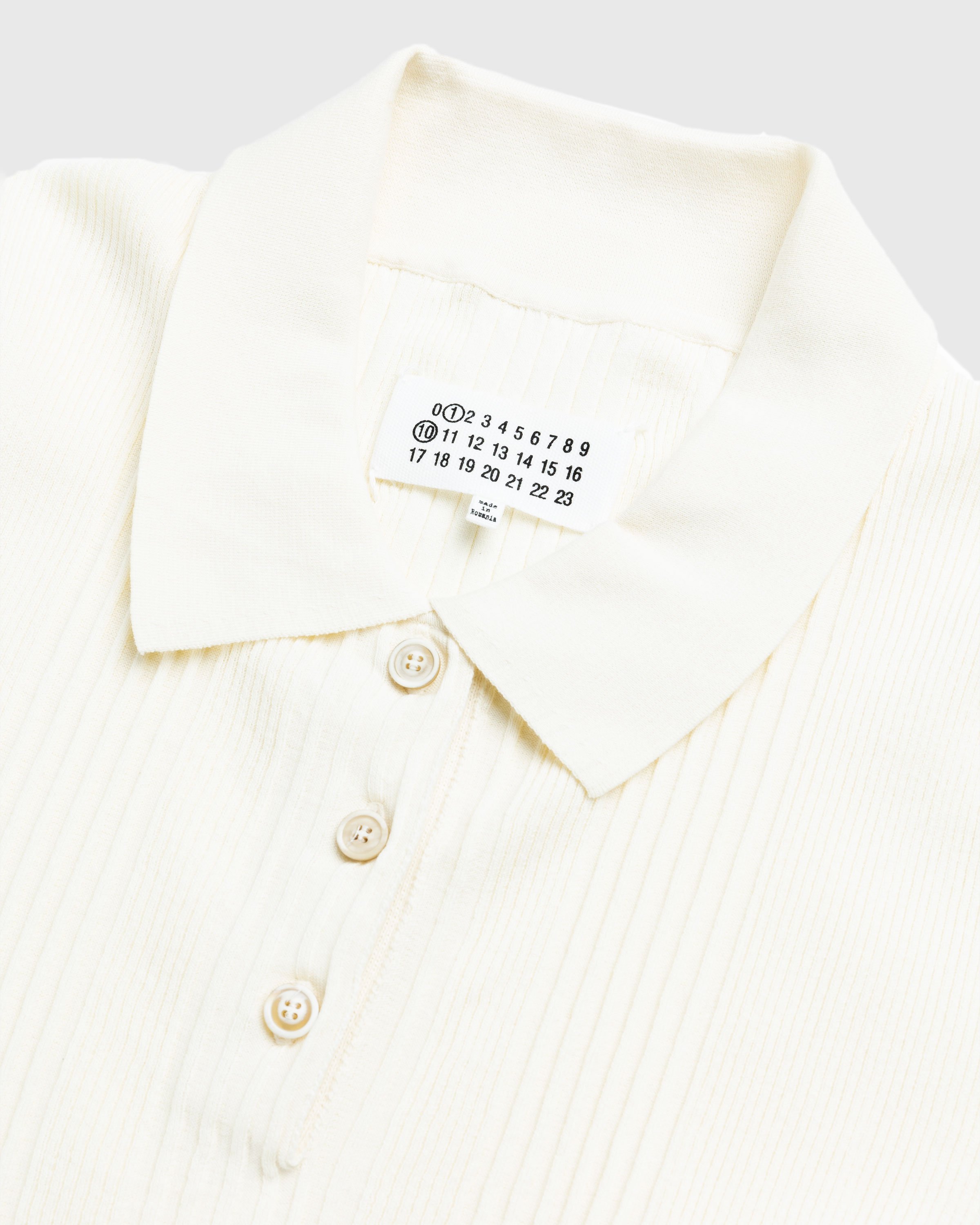 Maison Margiela - Knitted Polo Shirt Beige - Clothing - Beige - Image 6