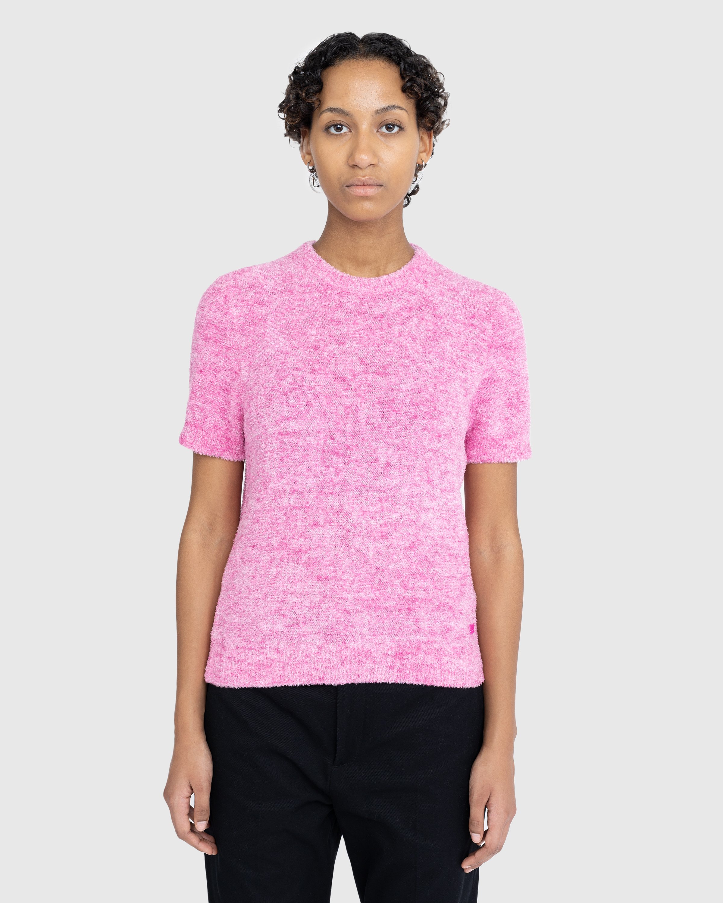 Acne Studios - Short-Sleeve Crewneck Sweater Pink - Clothing - Pink - Image 2