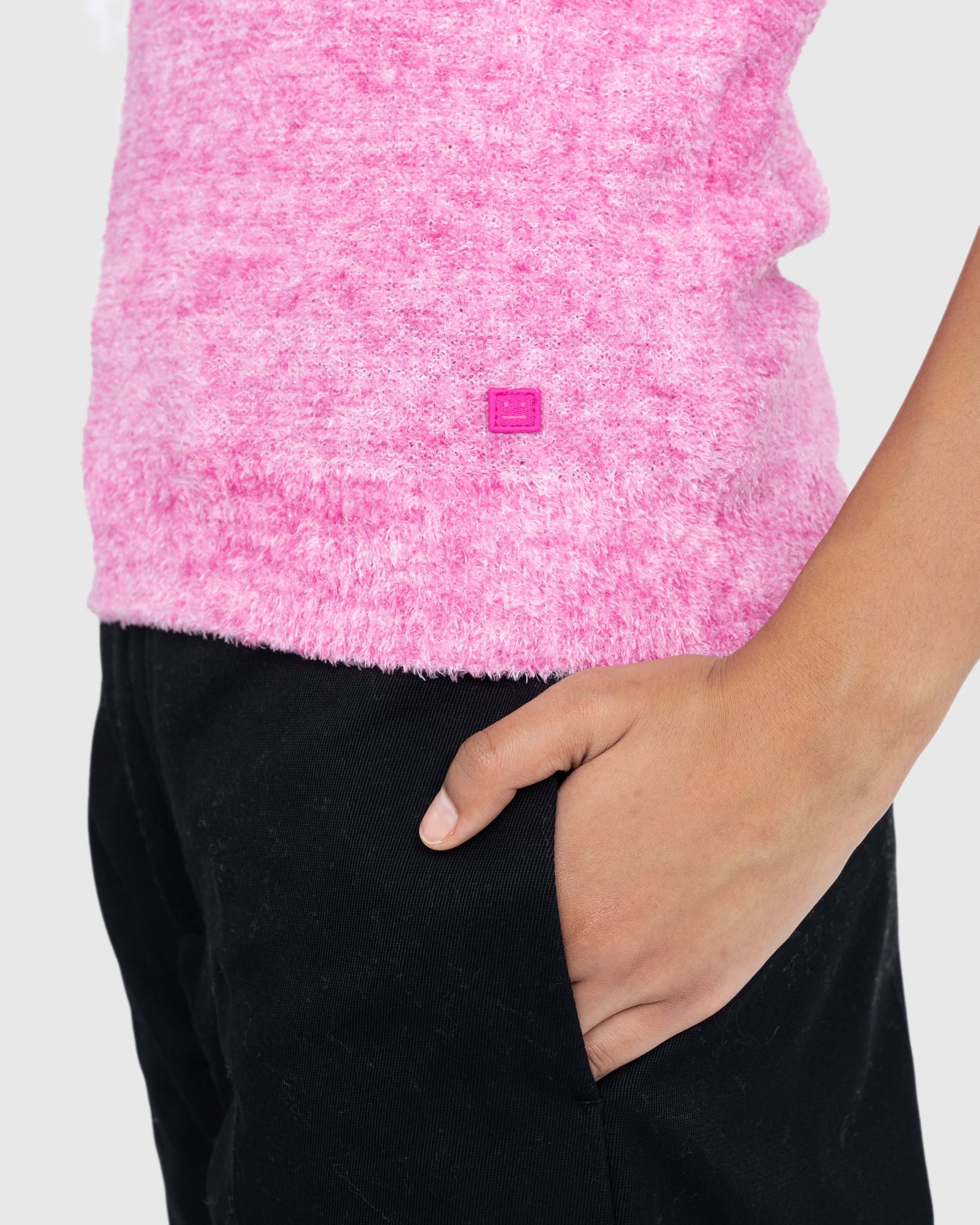 Acne Studios - Short-Sleeve Crewneck Sweater Pink - Clothing - Pink - Image 5