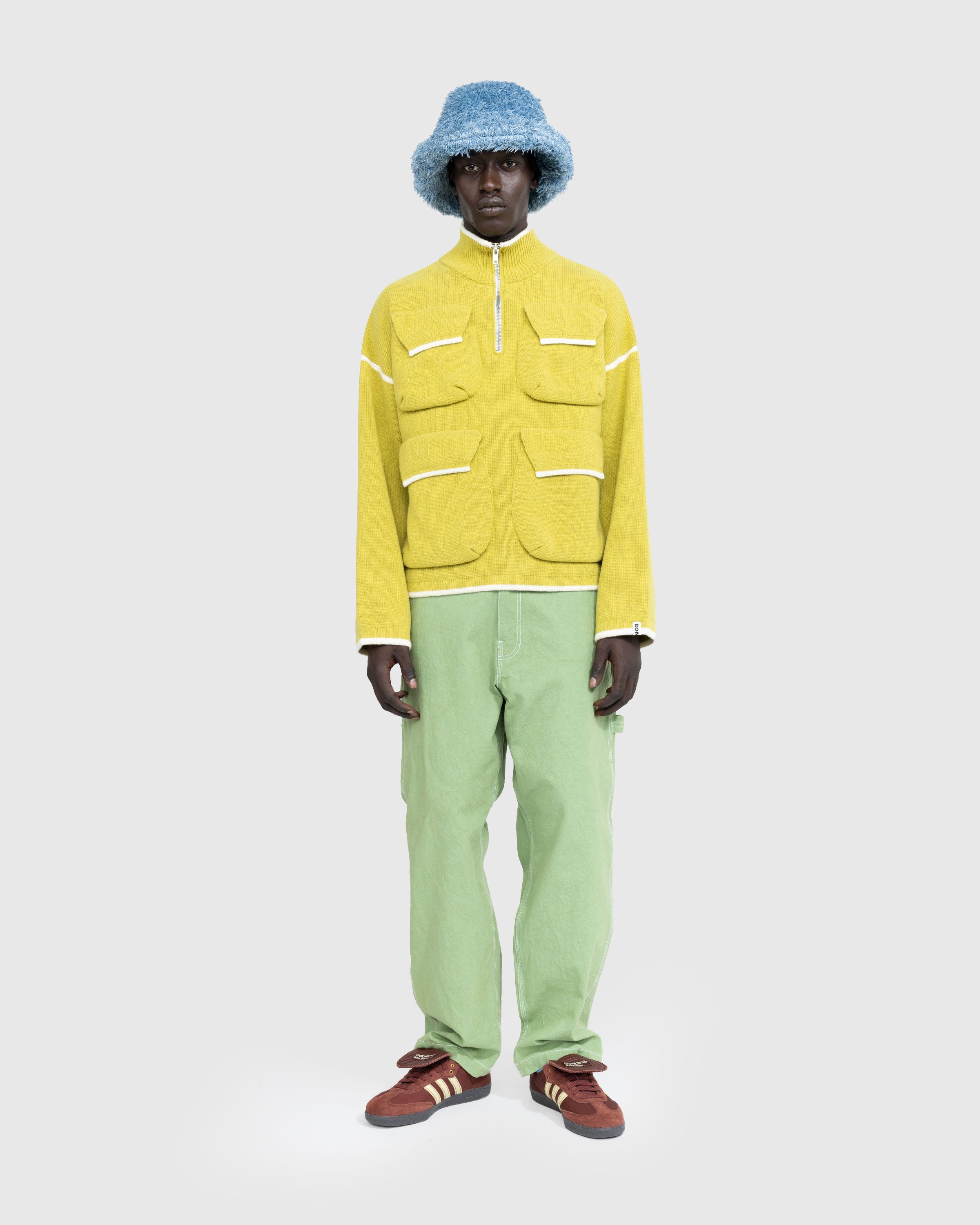 Bonsai - Half-Zip Cargo Sweater Yellow - Clothing - Yellow - Image 3