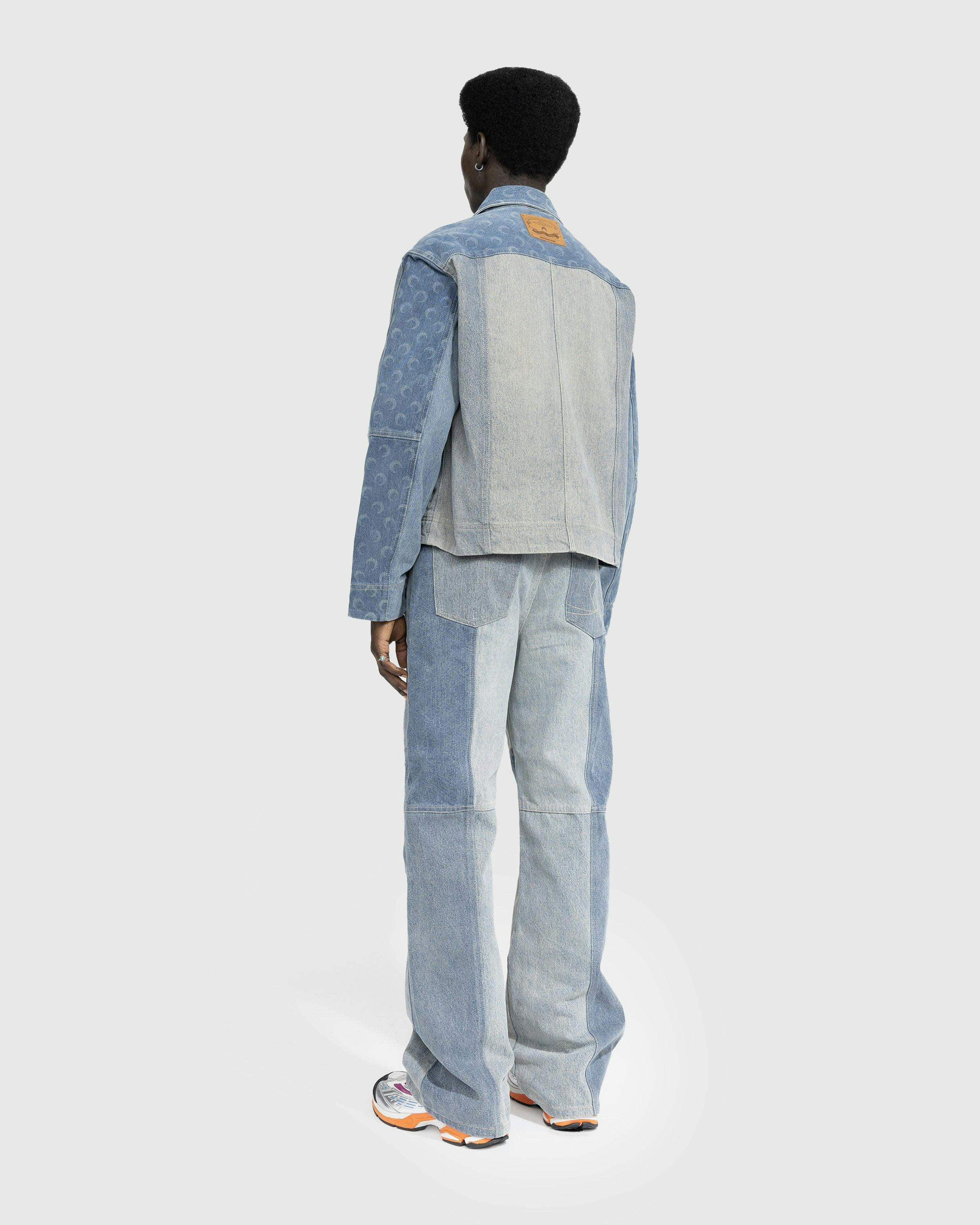 Marine Serre - Regenerated Denim Straight Leg Pants Grey - Clothing - undefined - Image 3