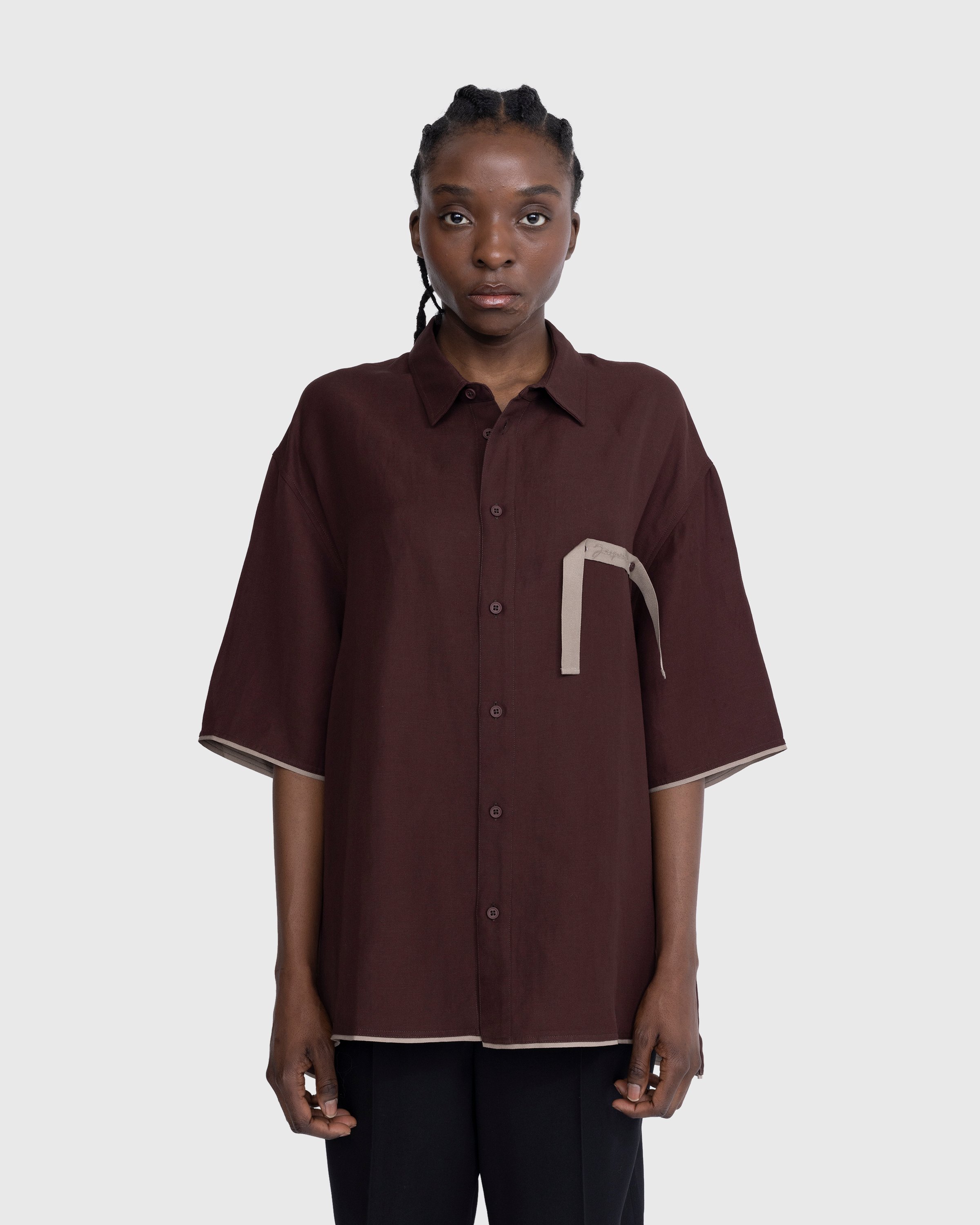 JACQUEMUS - La Chemise Cabri Brown - Clothing - Brown - Image 2