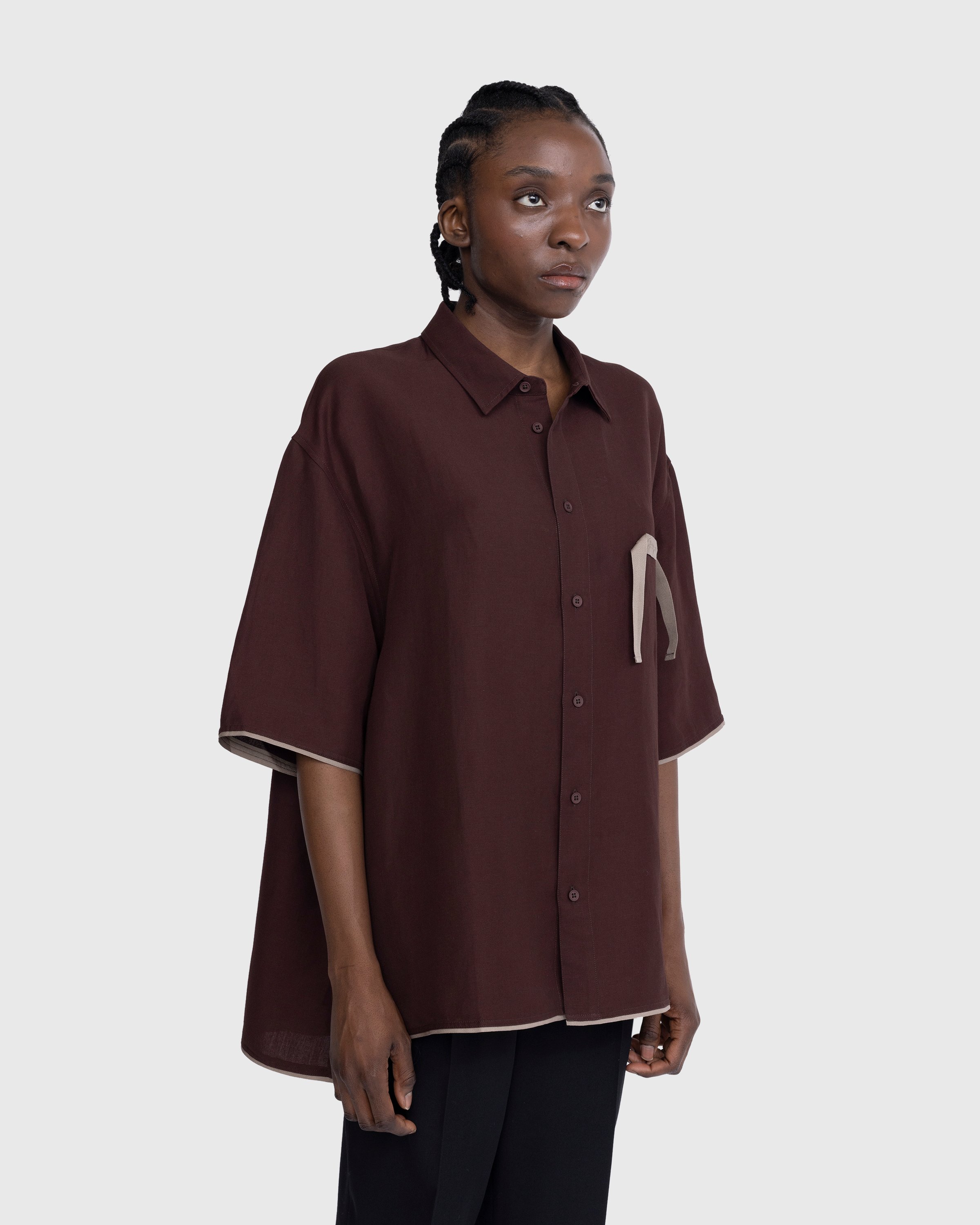 JACQUEMUS - La Chemise Cabri Brown - Clothing - Brown - Image 4