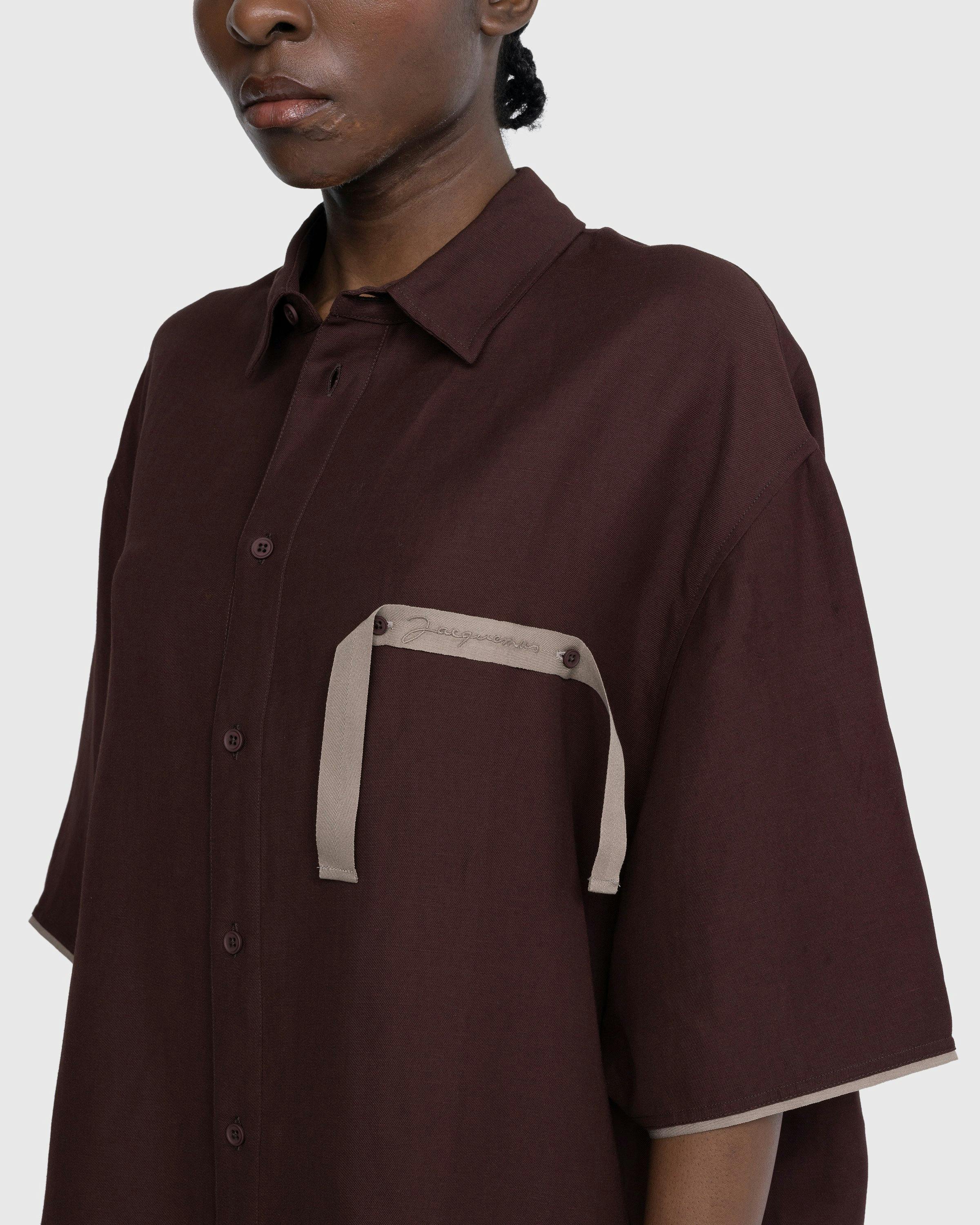 JACQUEMUS - La Chemise Cabri Brown - Clothing - Brown - Image 5