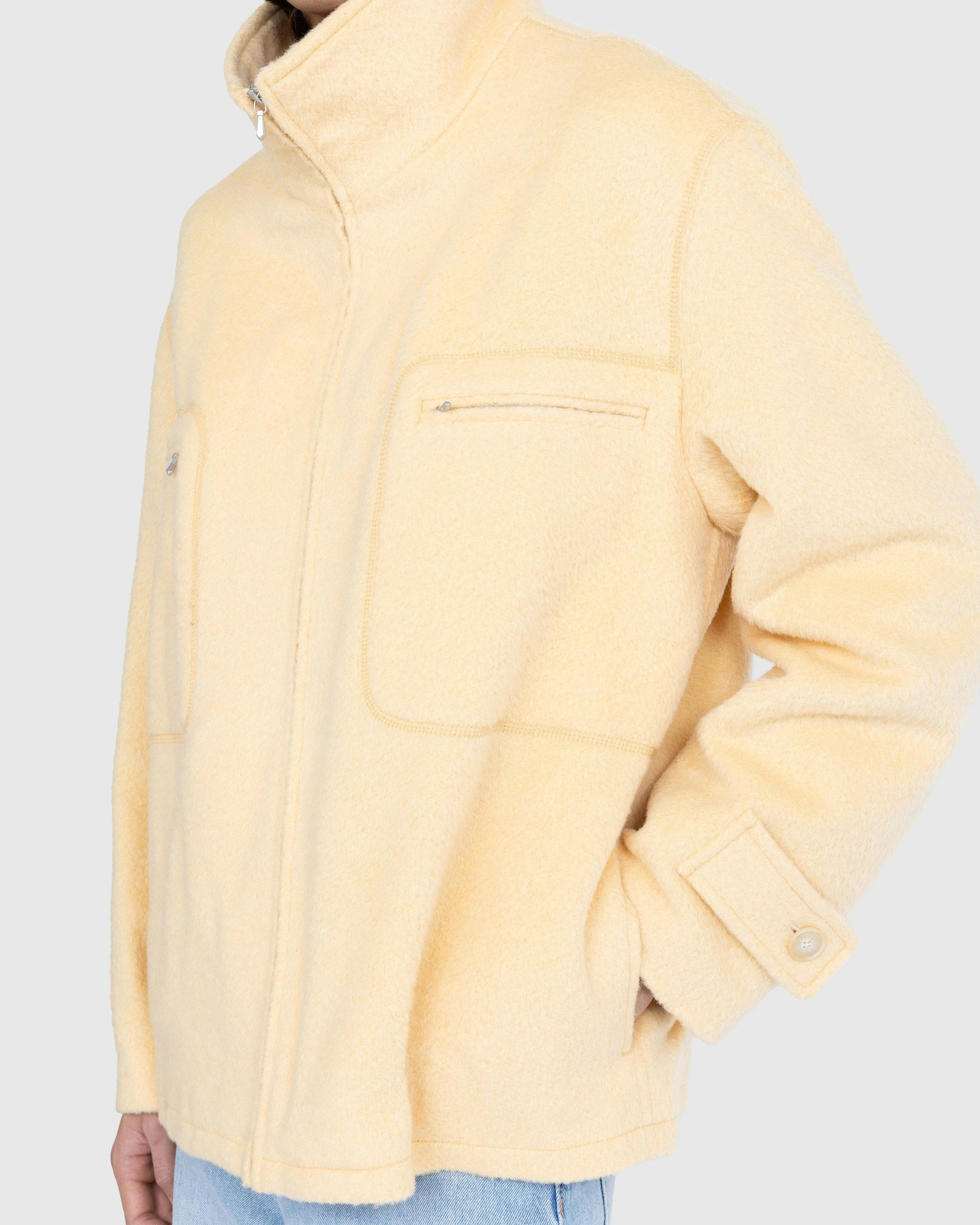 Auralee - Brushed Suri Alpaca Mohair Blouson Yellow - Clothing - Yellow - Image 5