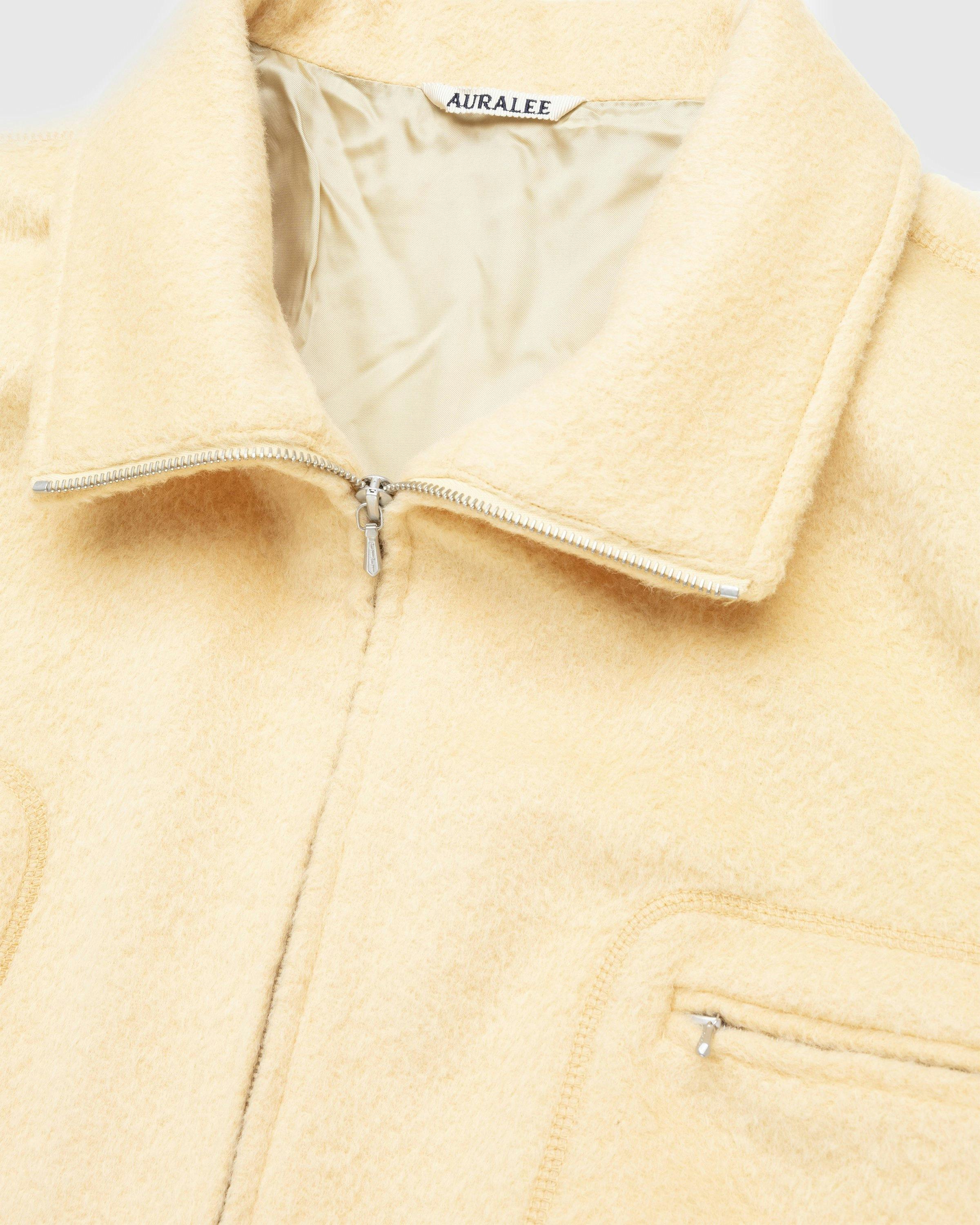 Auralee – Brushed Suri Alpaca Mohair Blouson Yellow
