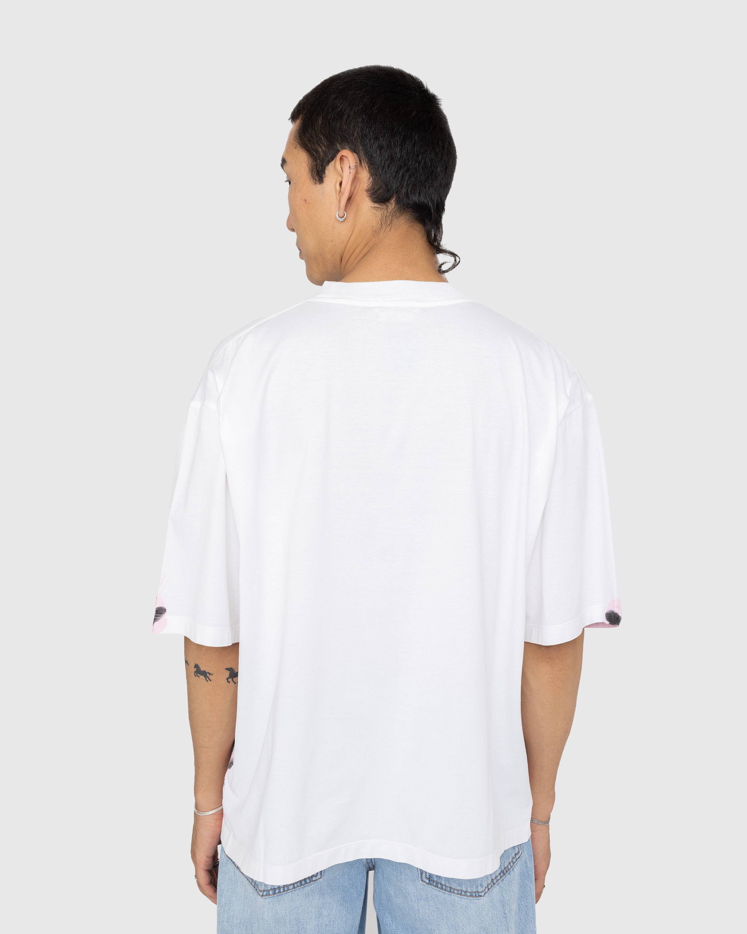Marni - Logo Stripe T-Shirt Lily White - Clothing - White - Image 3