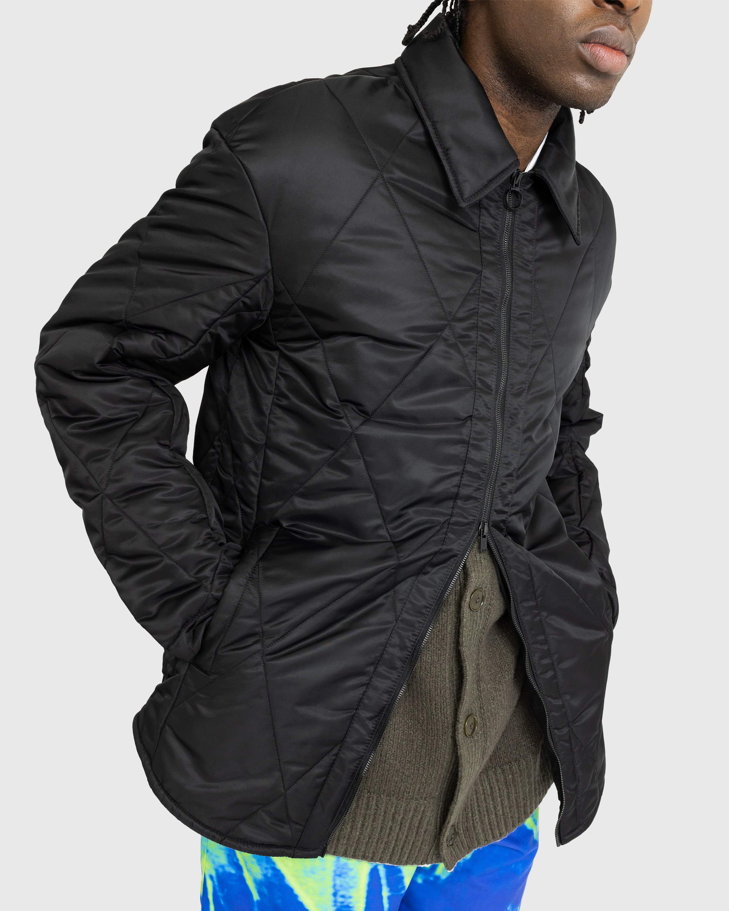 Trussardi - Diamond-Quilted Nylon Jacket Black - Clothing - Black - Image 5