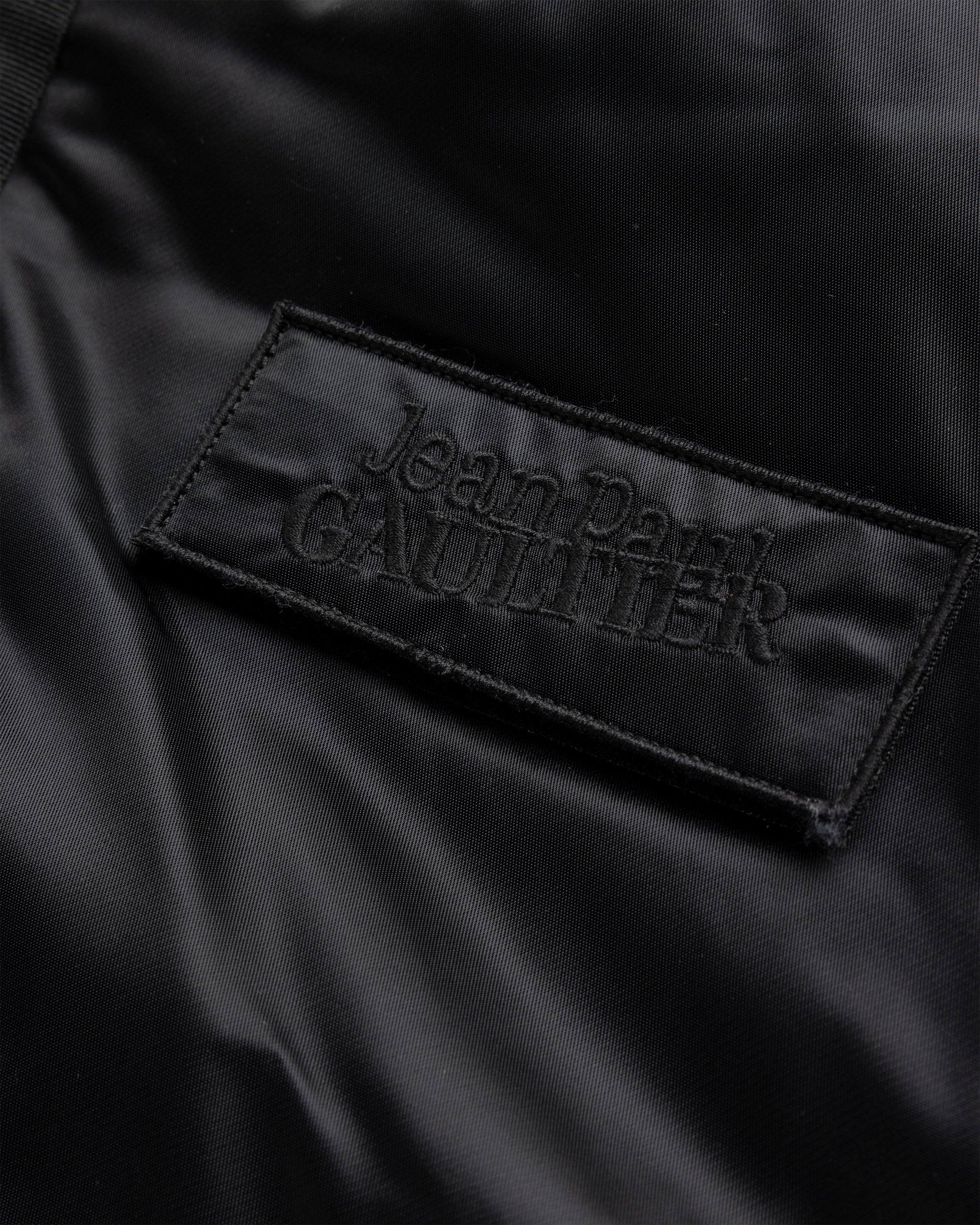 Jean Paul Gaultier - Oversized Satin Bomber Jacket Black/Grey - Clothing - Black - Image 6