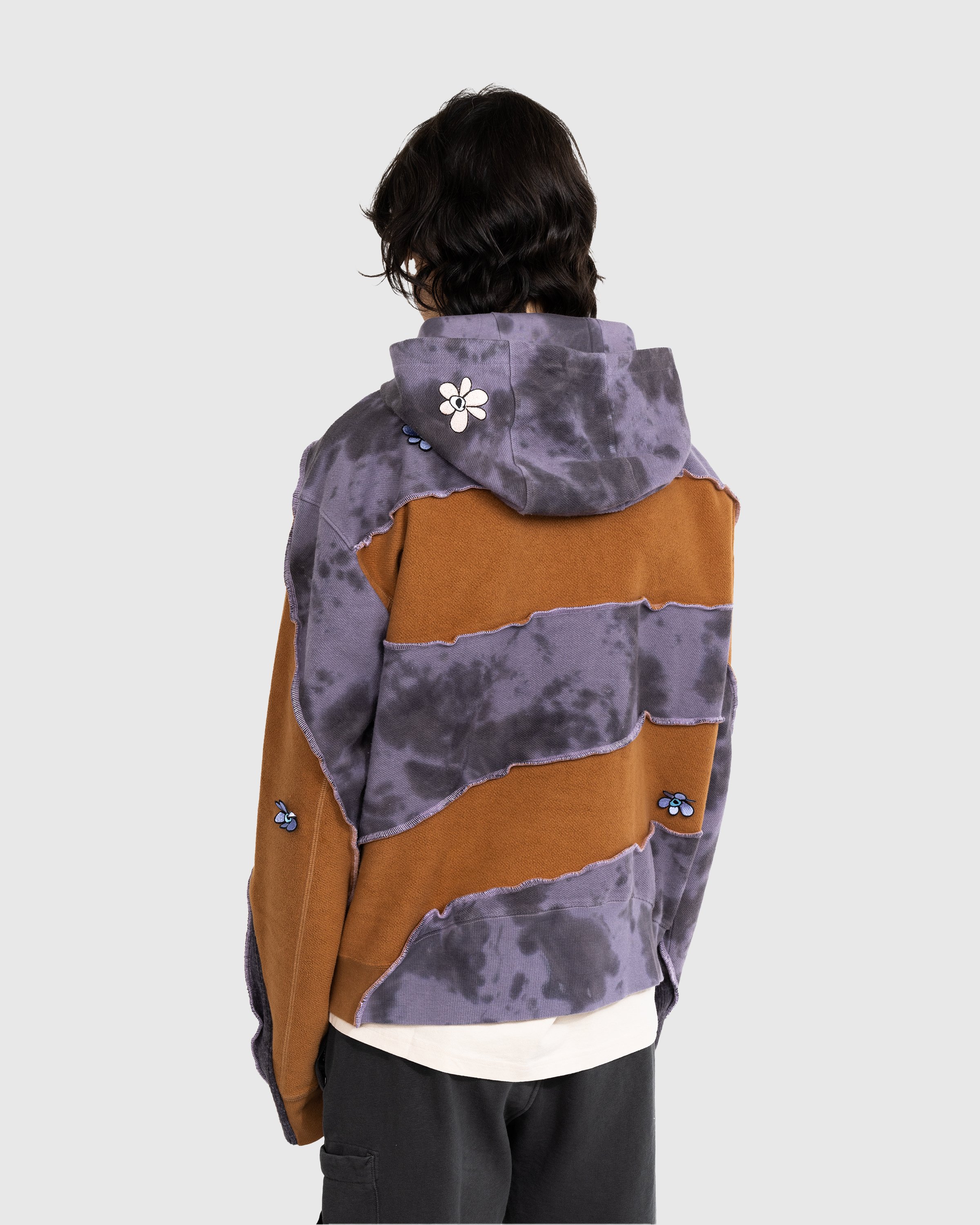 P.A.M. x Highsnobiety - Spiral Upcycle Hooded Sweat Brown/Grey - Clothing - Multi - Image 3