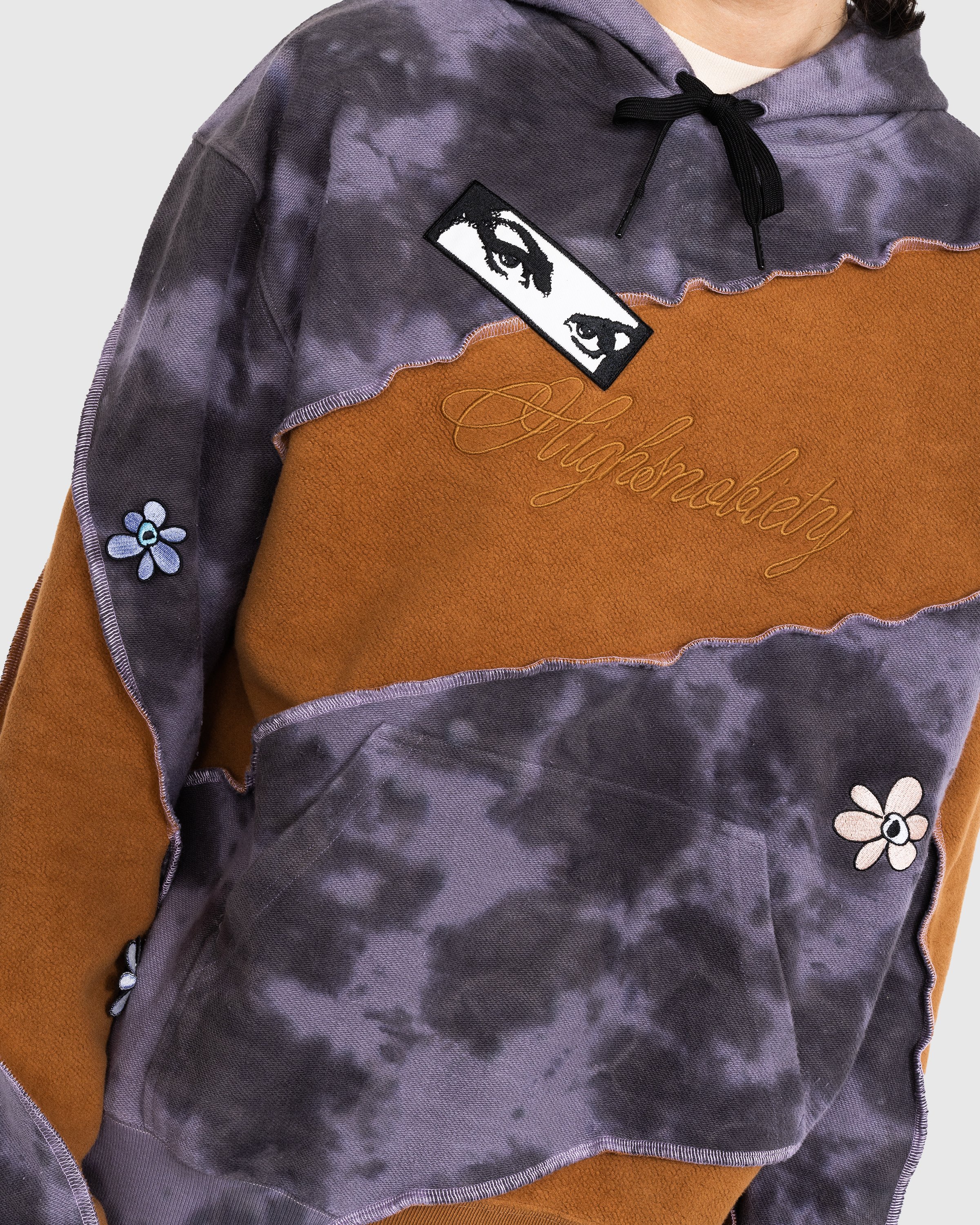 P.A.M. x Highsnobiety - Spiral Upcycle Hooded Sweat Brown/Grey - Clothing - Multi - Image 4