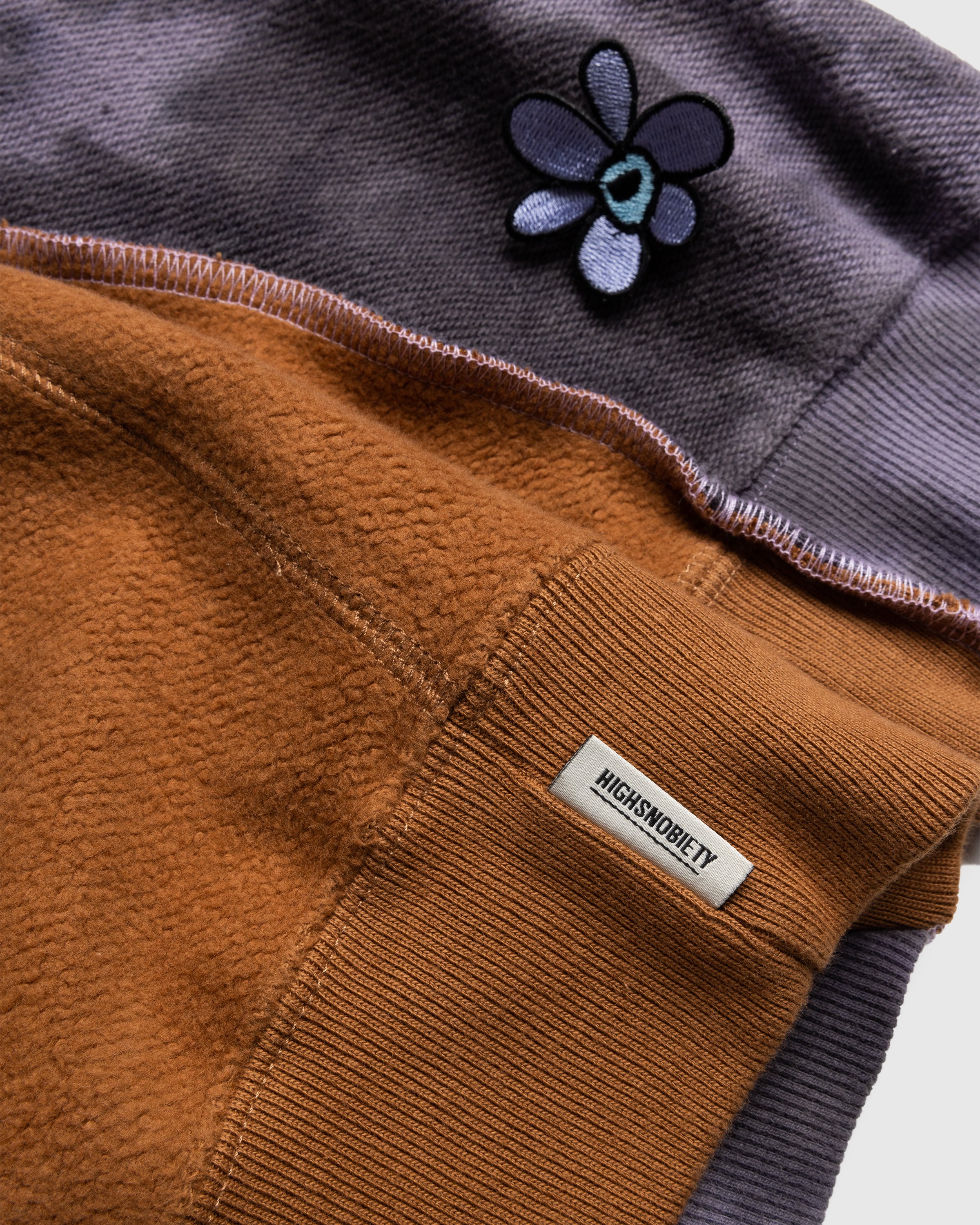 P.A.M. x Highsnobiety - Spiral Upcycle Hooded Sweat Brown/Grey - Clothing - Multi - Image 6