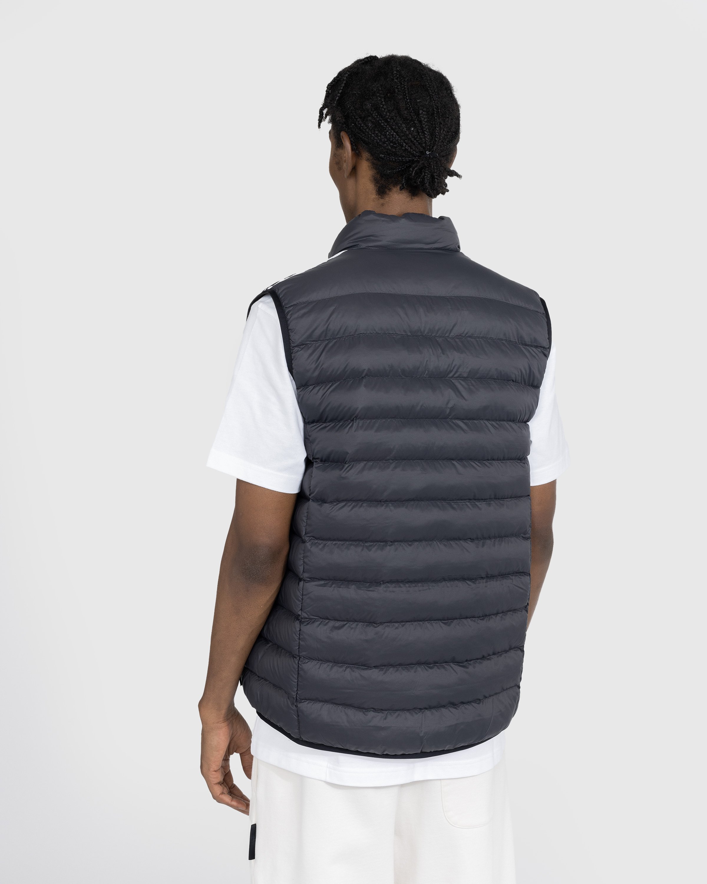 Adidas - Padded Vest Black/White - Clothing - Black - Image 3
