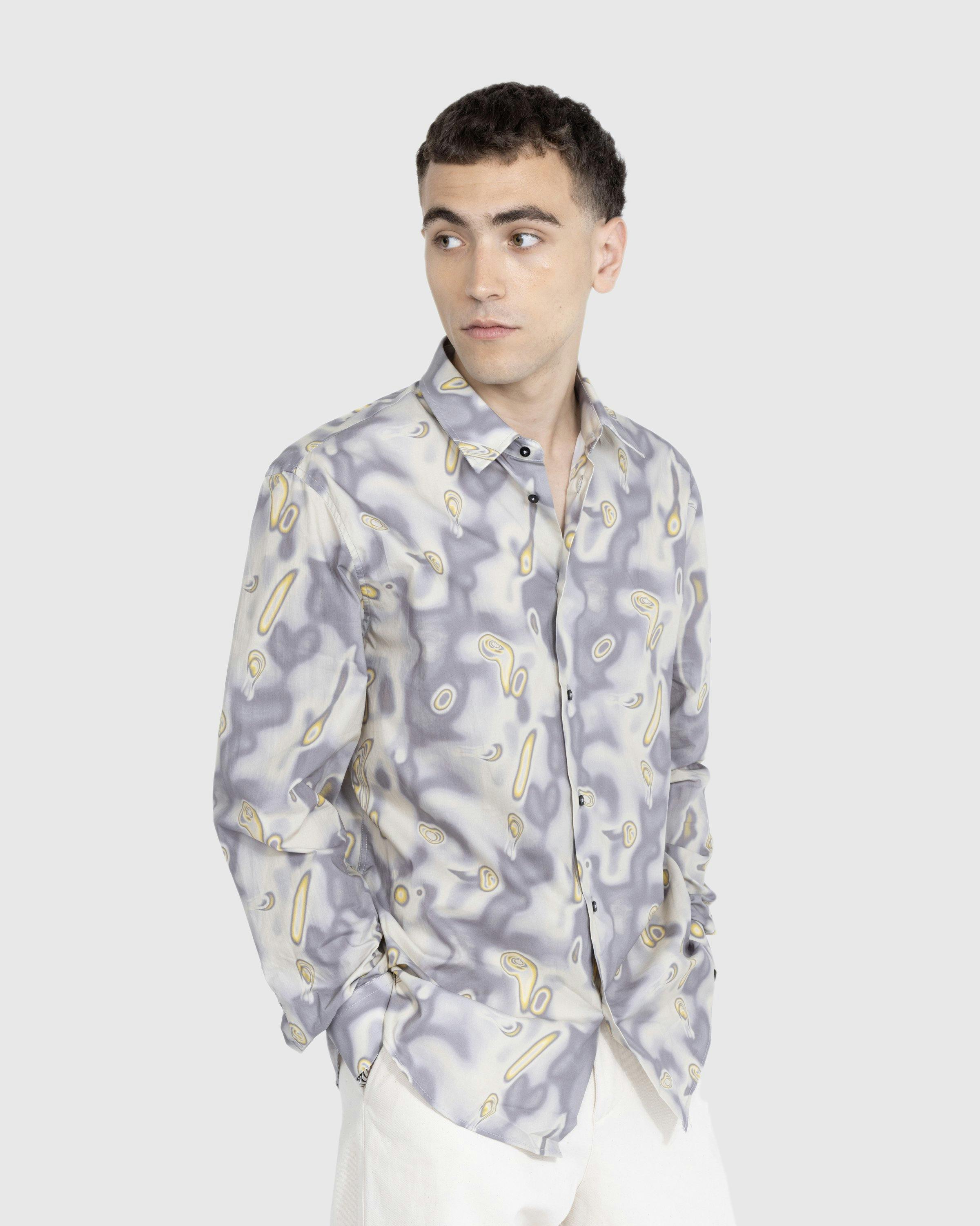 Trussardi - Cotton Heat Map Print Shirt Grey - Clothing - Grey - Image 2