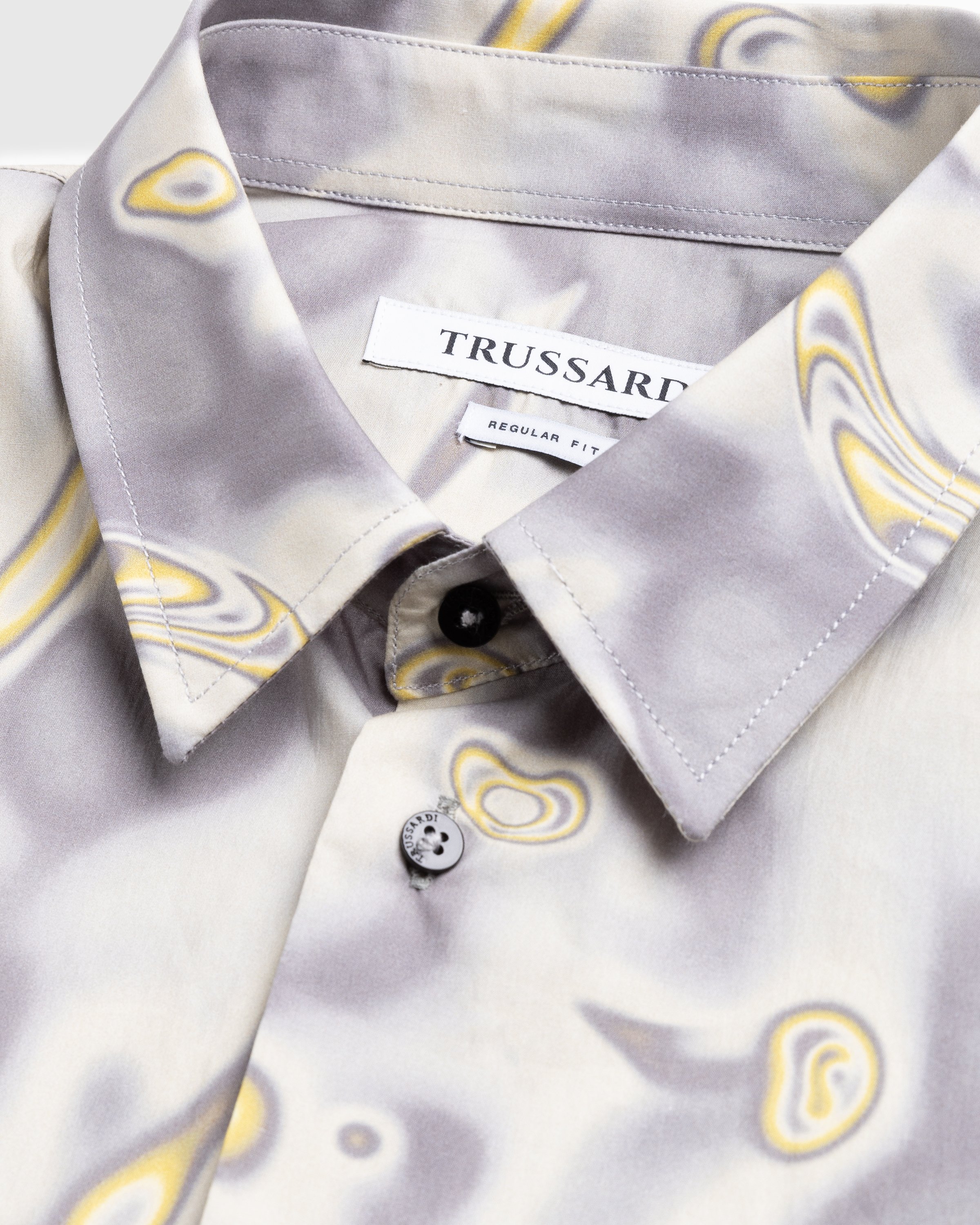 Trussardi - Cotton Heat Map Print Shirt Grey - Clothing - Grey - Image 6