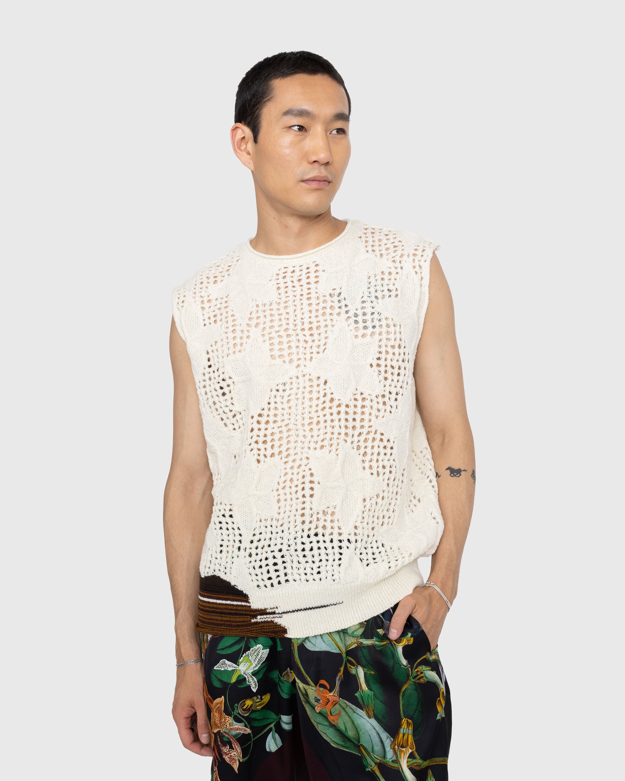 Dries van Noten - Meddo Knit Sweater Vest Ecru - Clothing - White - Image 2