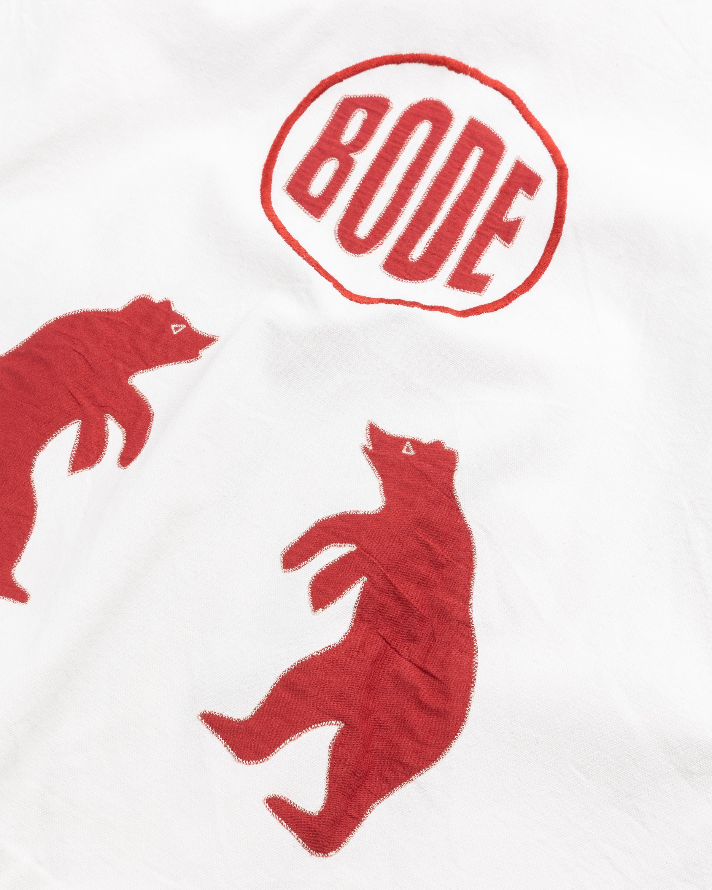 Bode - Boar Applique Jacket White/Red - Clothing - White - Image 3