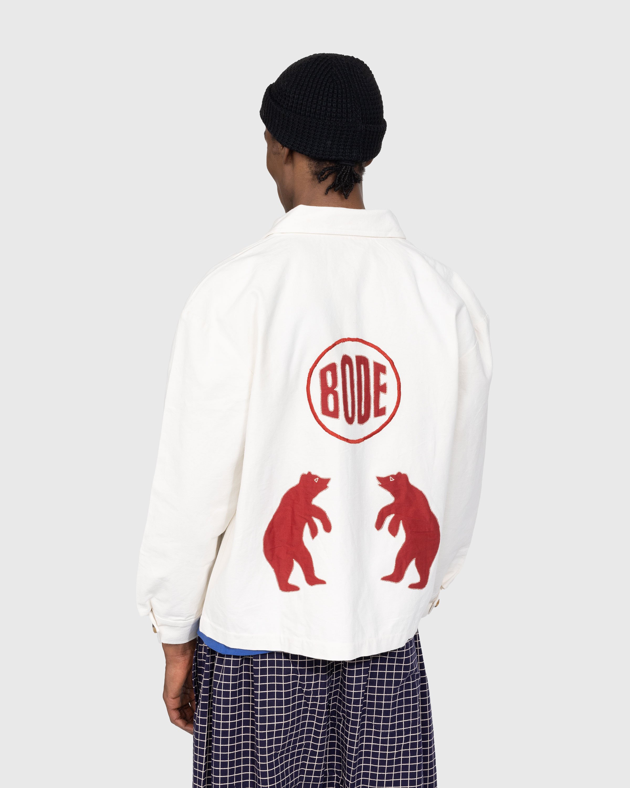 Bode - Boar Applique Jacket White/Red - Clothing - White - Image 5