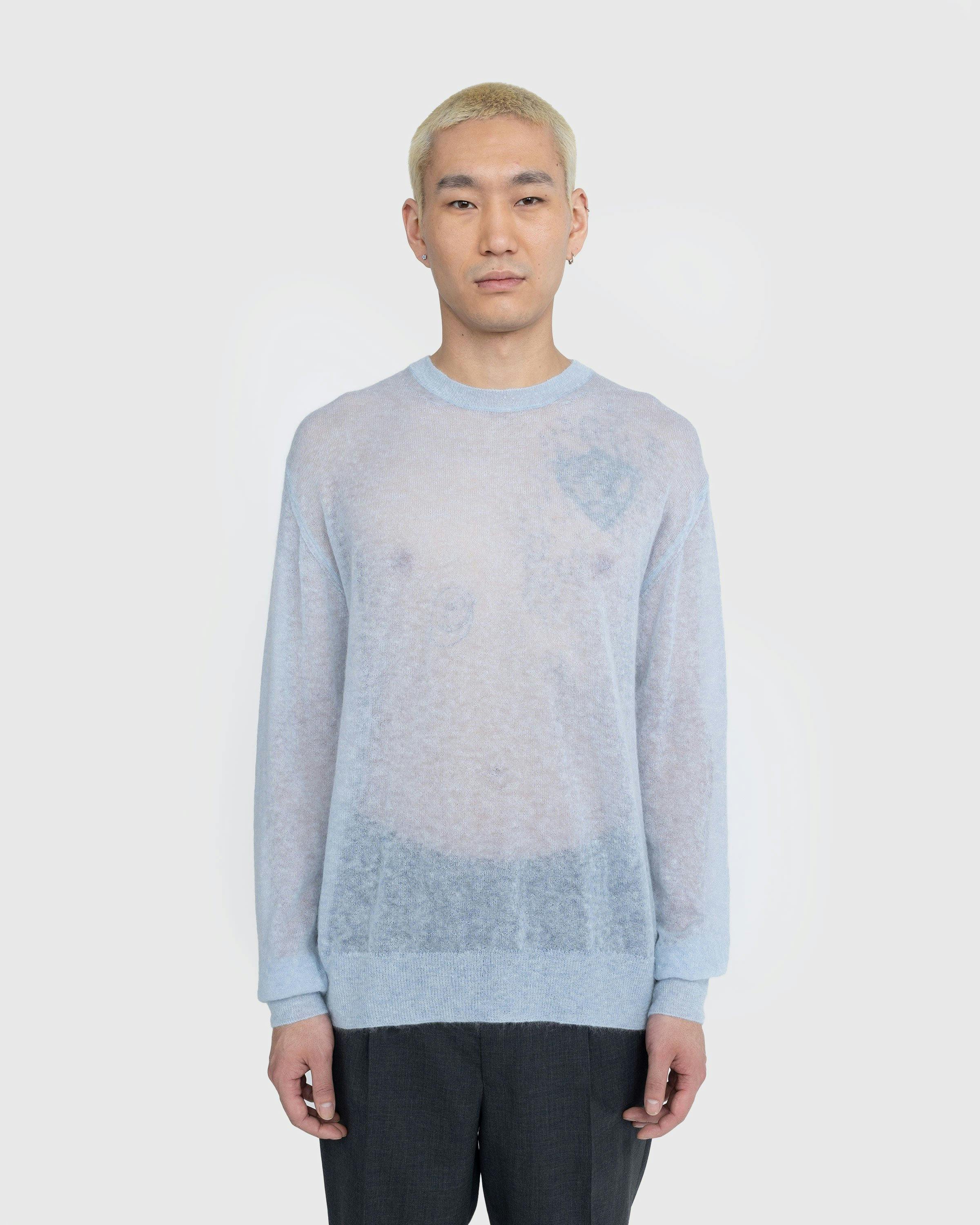 Auralee - Kid Mohair Sheer Knit Light Blue - Clothing - Blue - Image 2