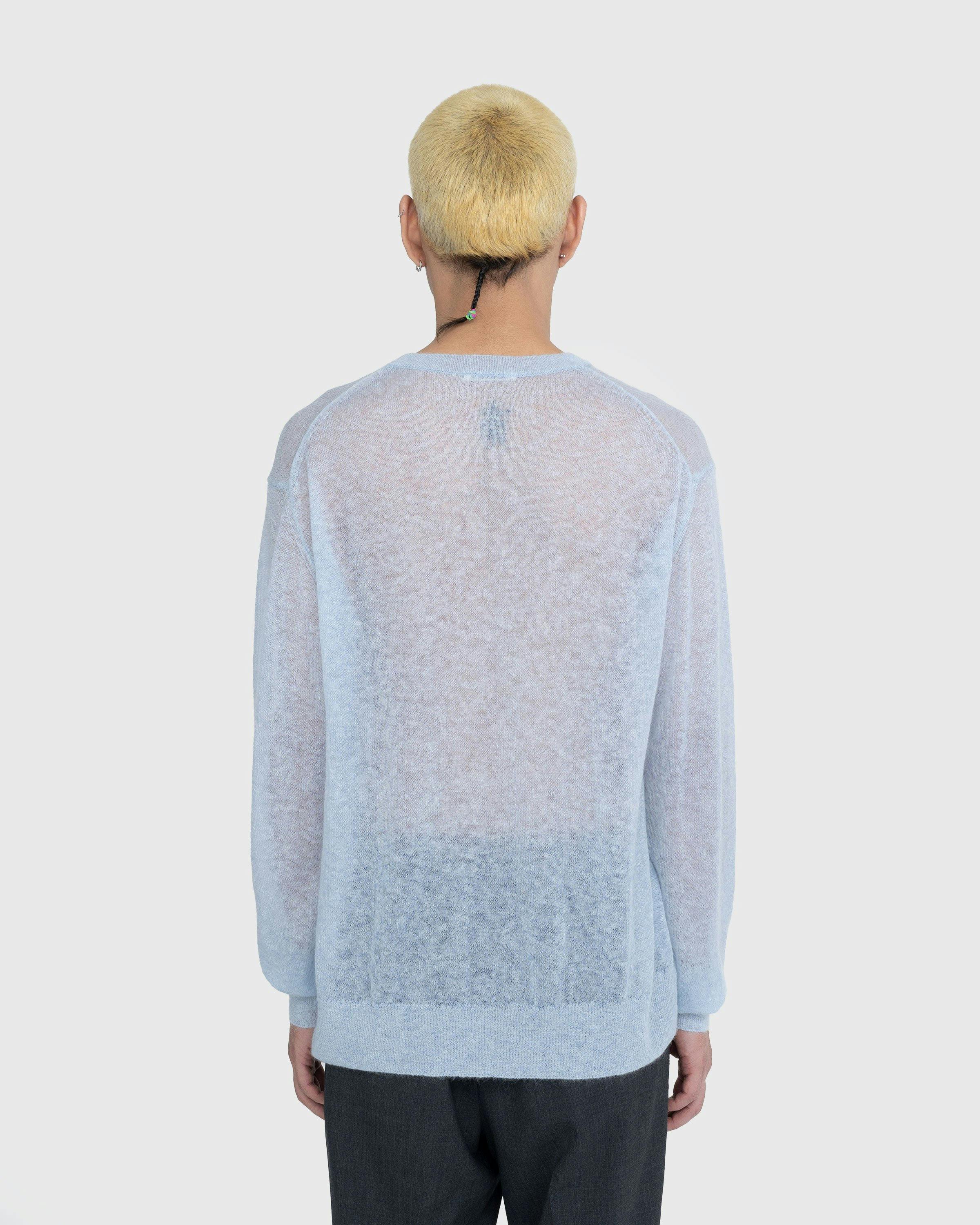 Auralee - Kid Mohair Sheer Knit Light Blue - Clothing - Blue - Image 3