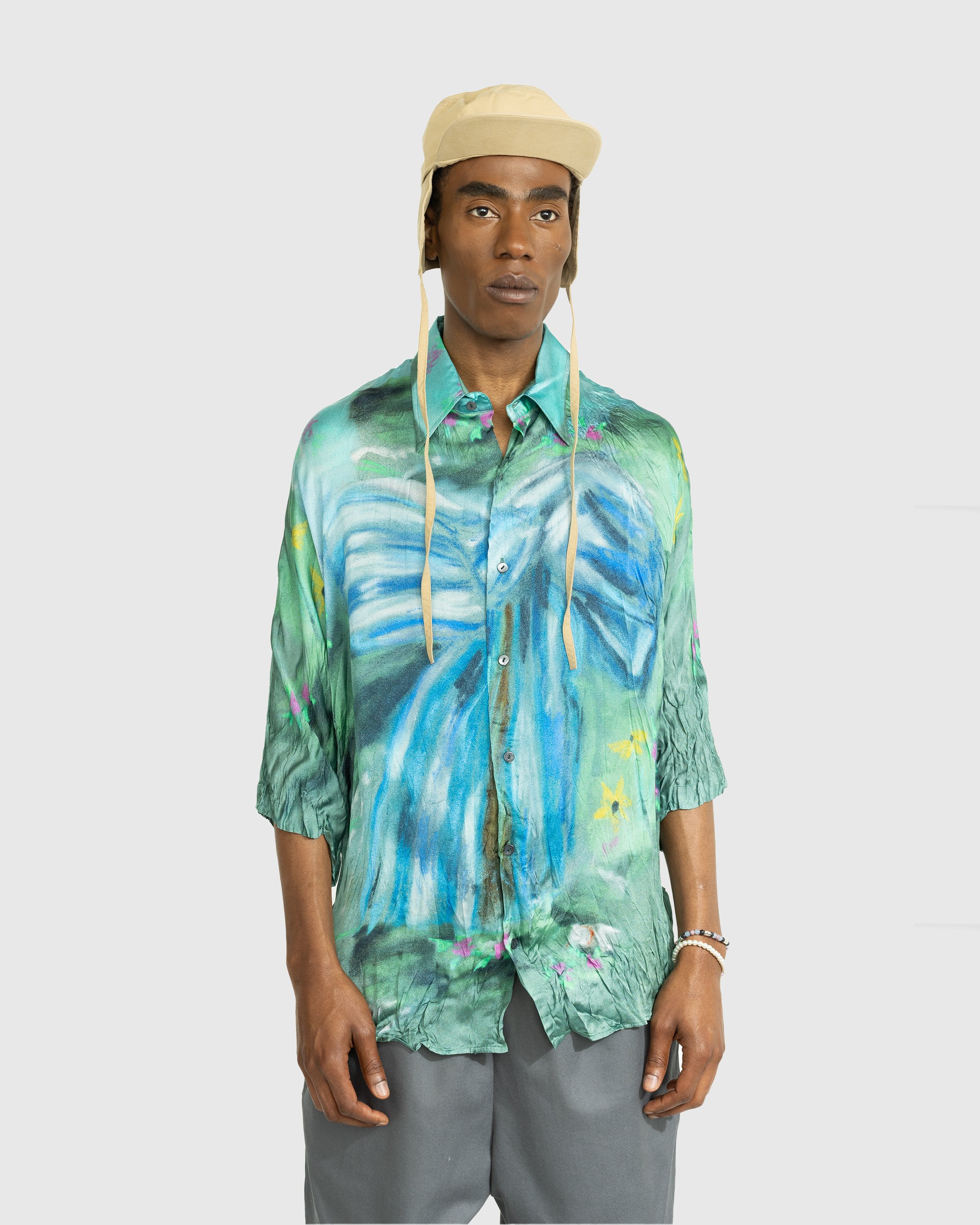 Acne Studios - Printed Button-Up Shirt Blue - Clothing - Blue - Image 2