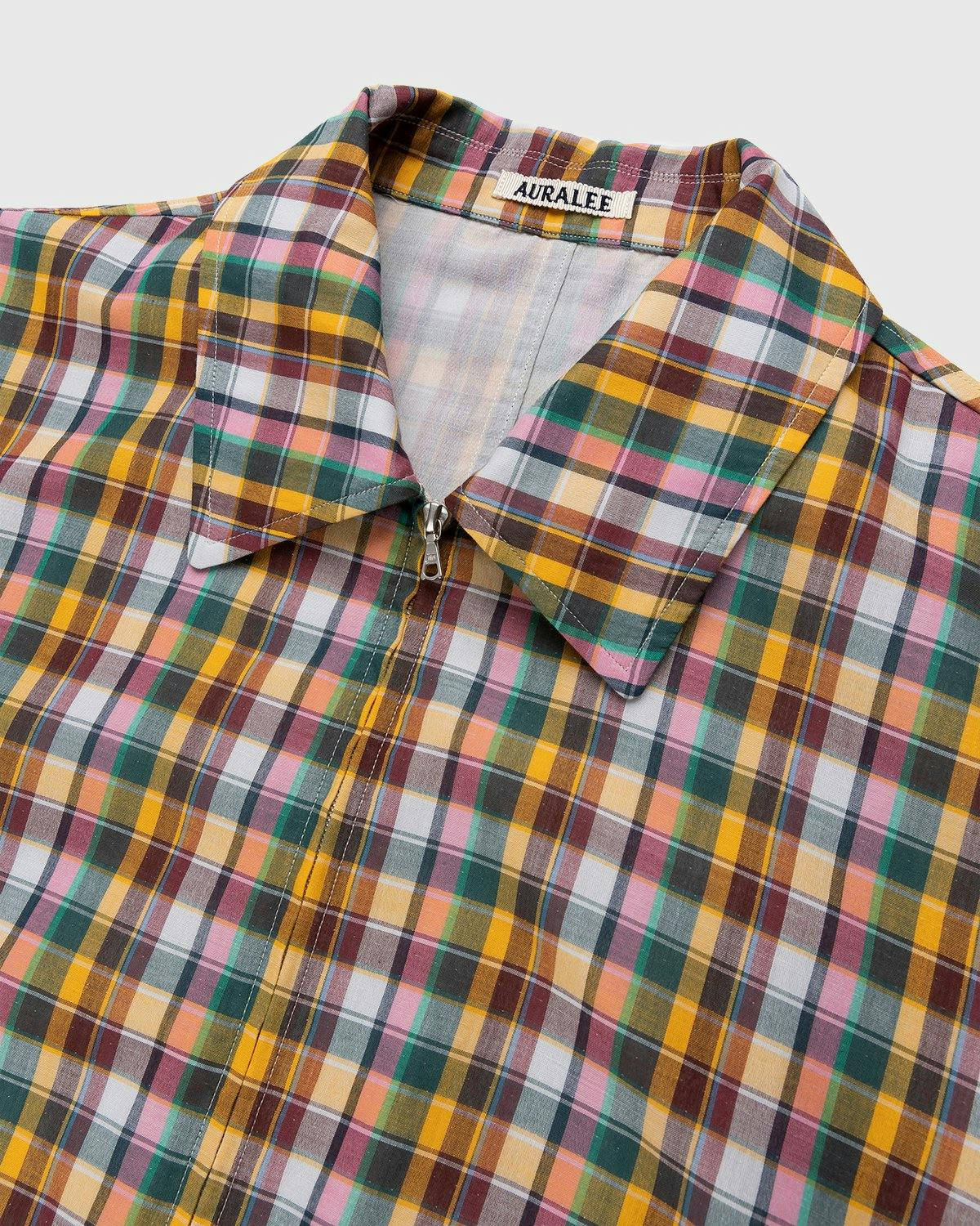 Auralee - Cotton Woven Blouson Mix Madras Check - Clothing - Multi - Image 4