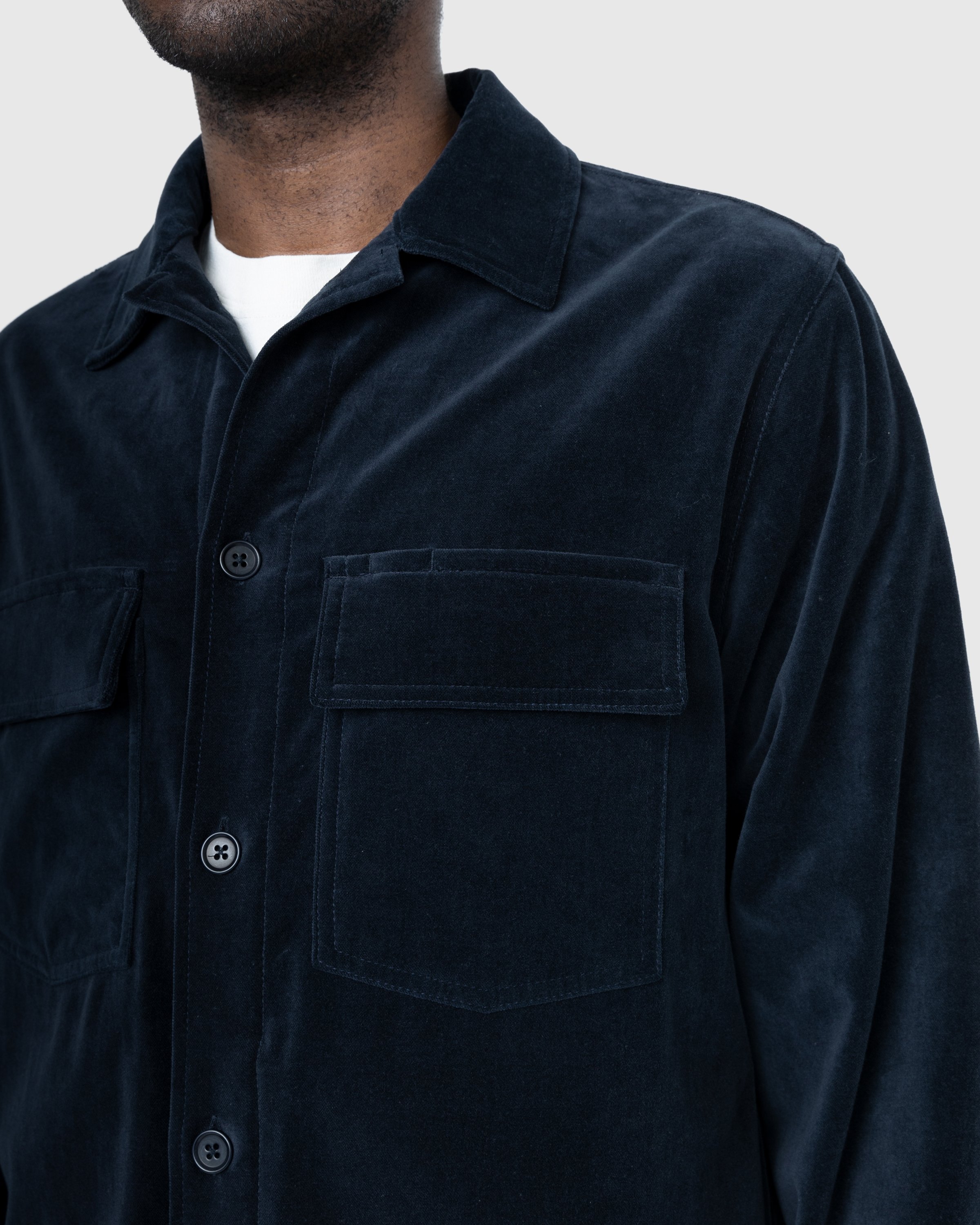 Highsnobiety - Moleskin CPO Shirt Navy - Clothing - Blue - Image 9