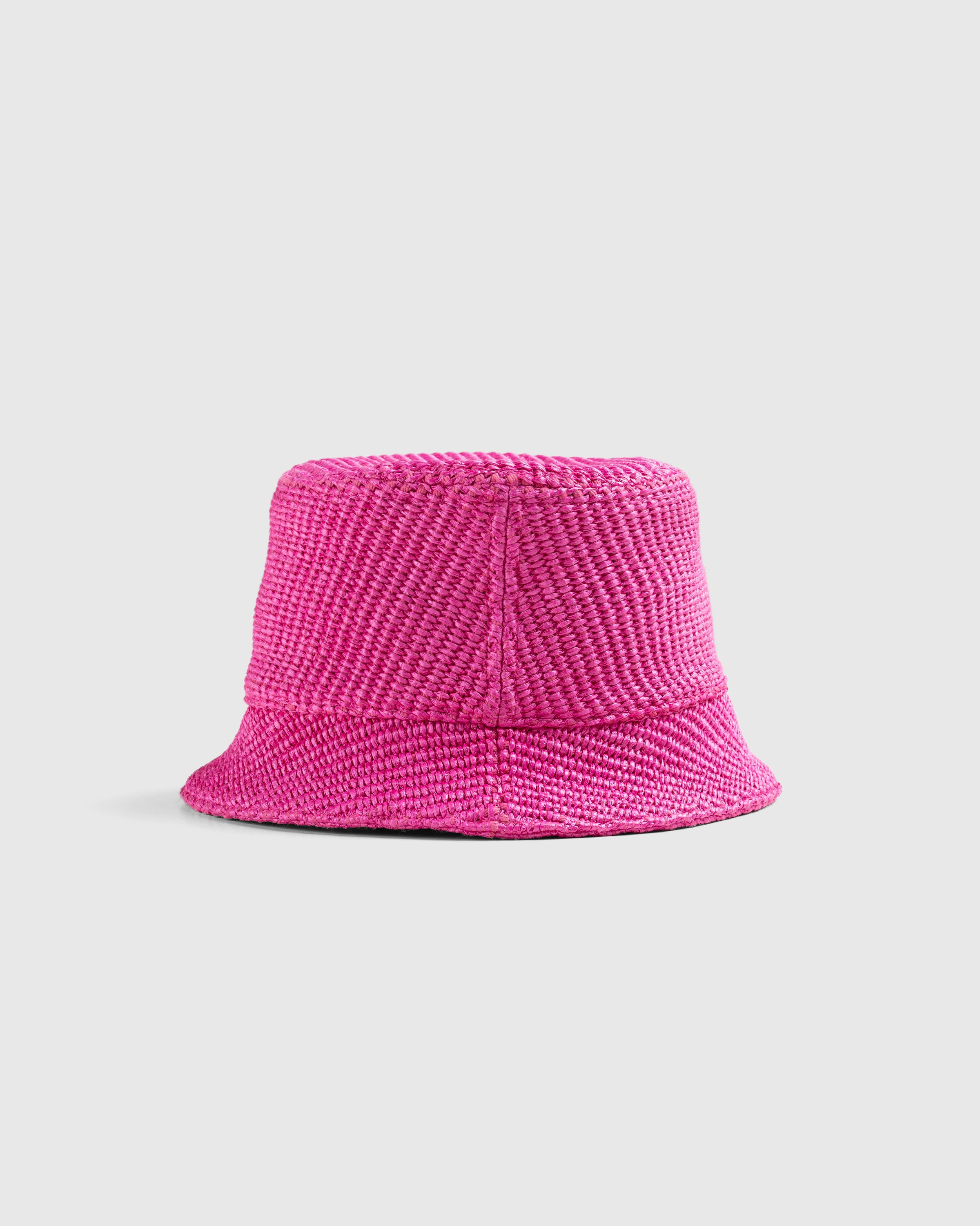 Marni x No Vacancy Inn - Raffia Bucket Hat Fuschia - Accessories - Pink - Image 2
