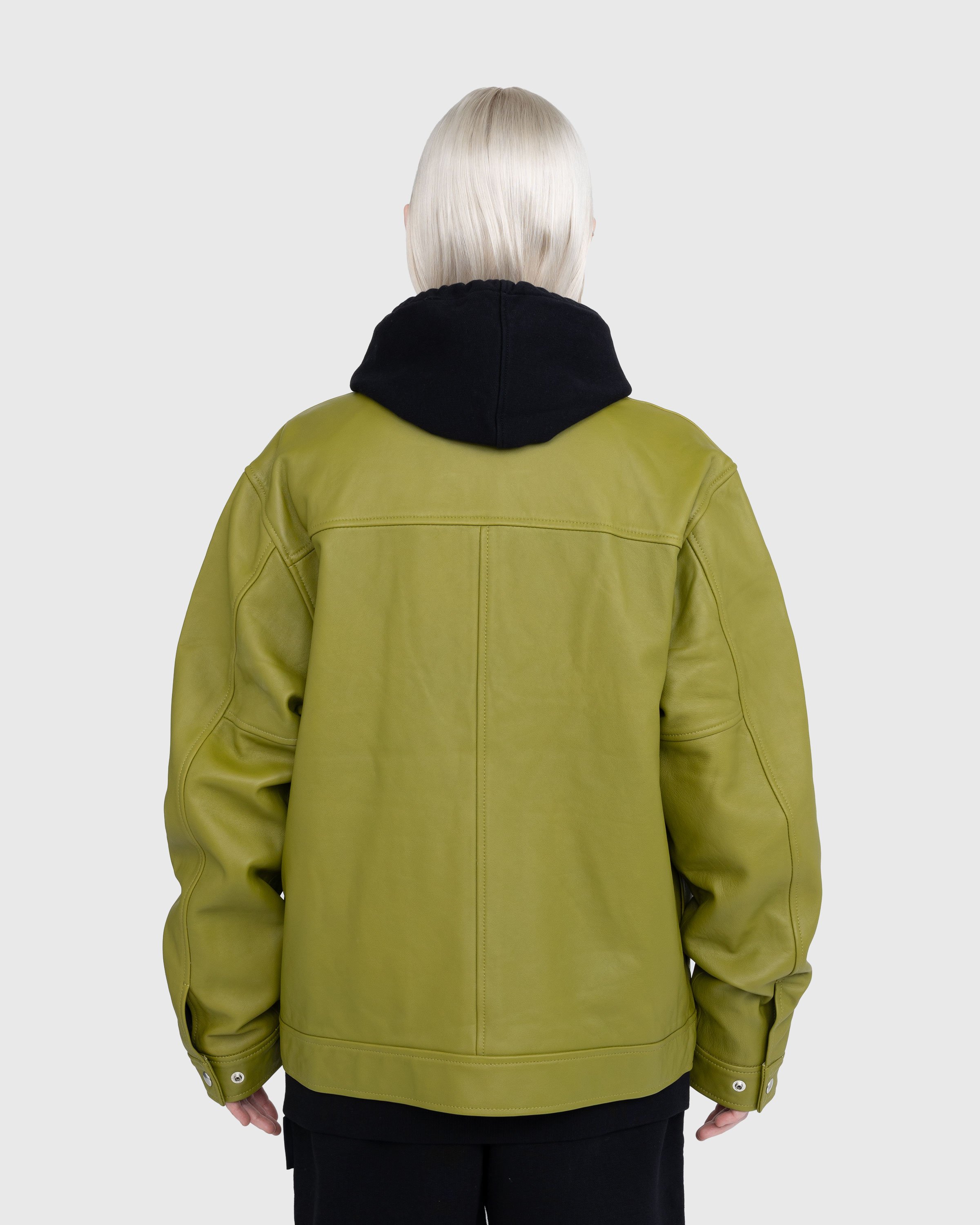 Highsnobiety - Leather Jacket Olive Green - Clothing - Green - Image 9