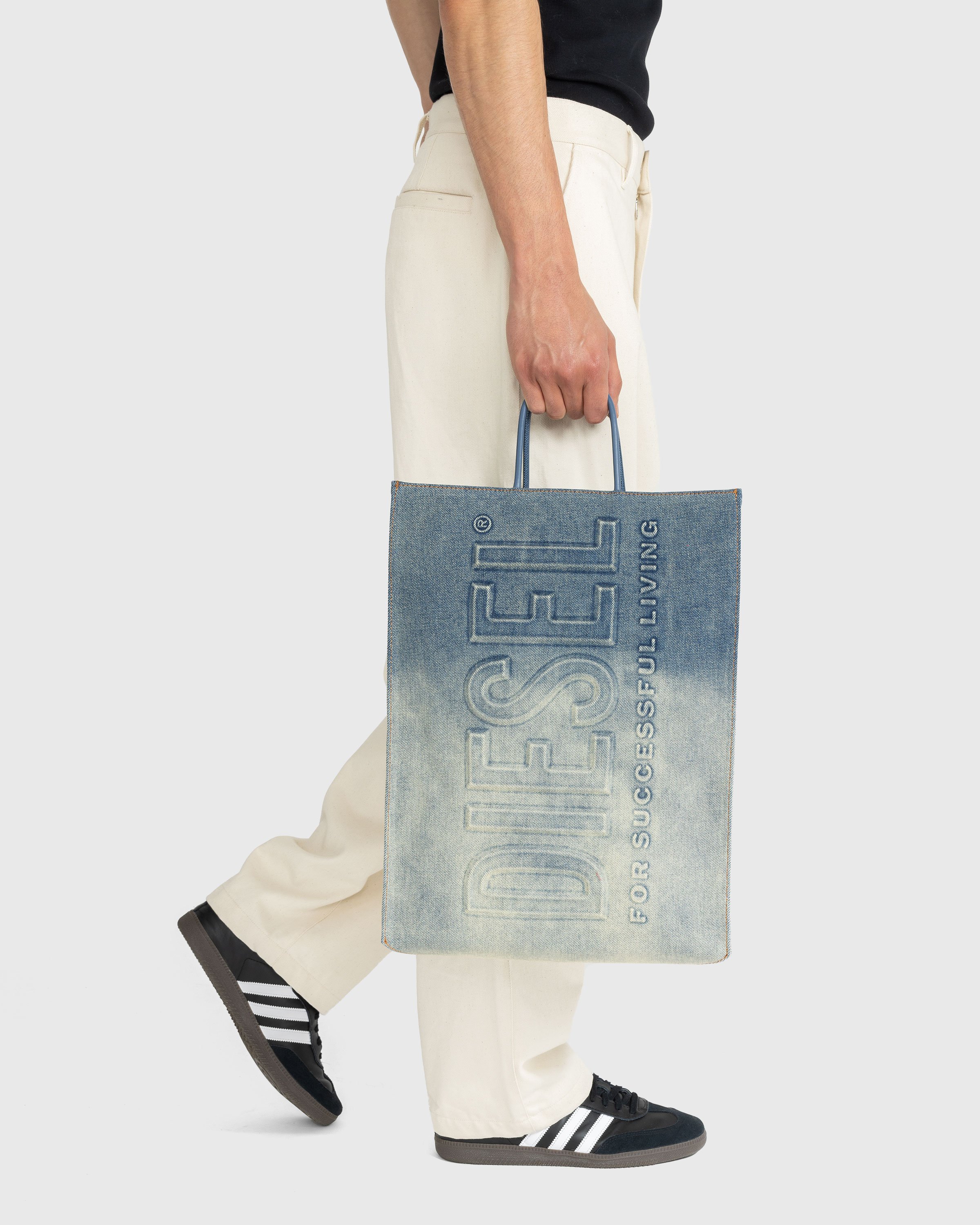 Diesel - DSL Shopper 3D M X Tote Bag Blue - Accessories - Blue - Image 4