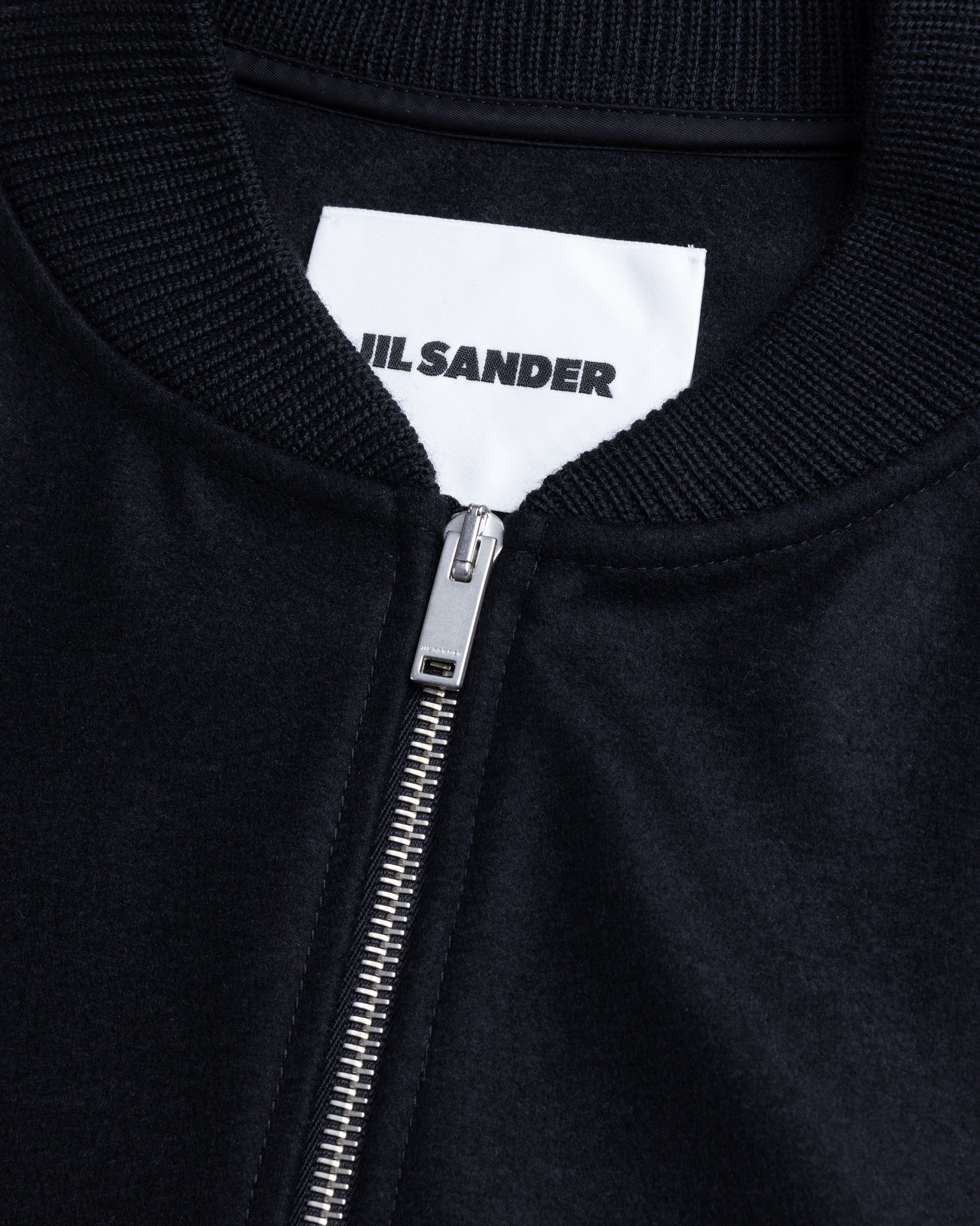 Jil Sander - Full-Zip Wool Melton Jacket Black - Clothing - Black - Image 6