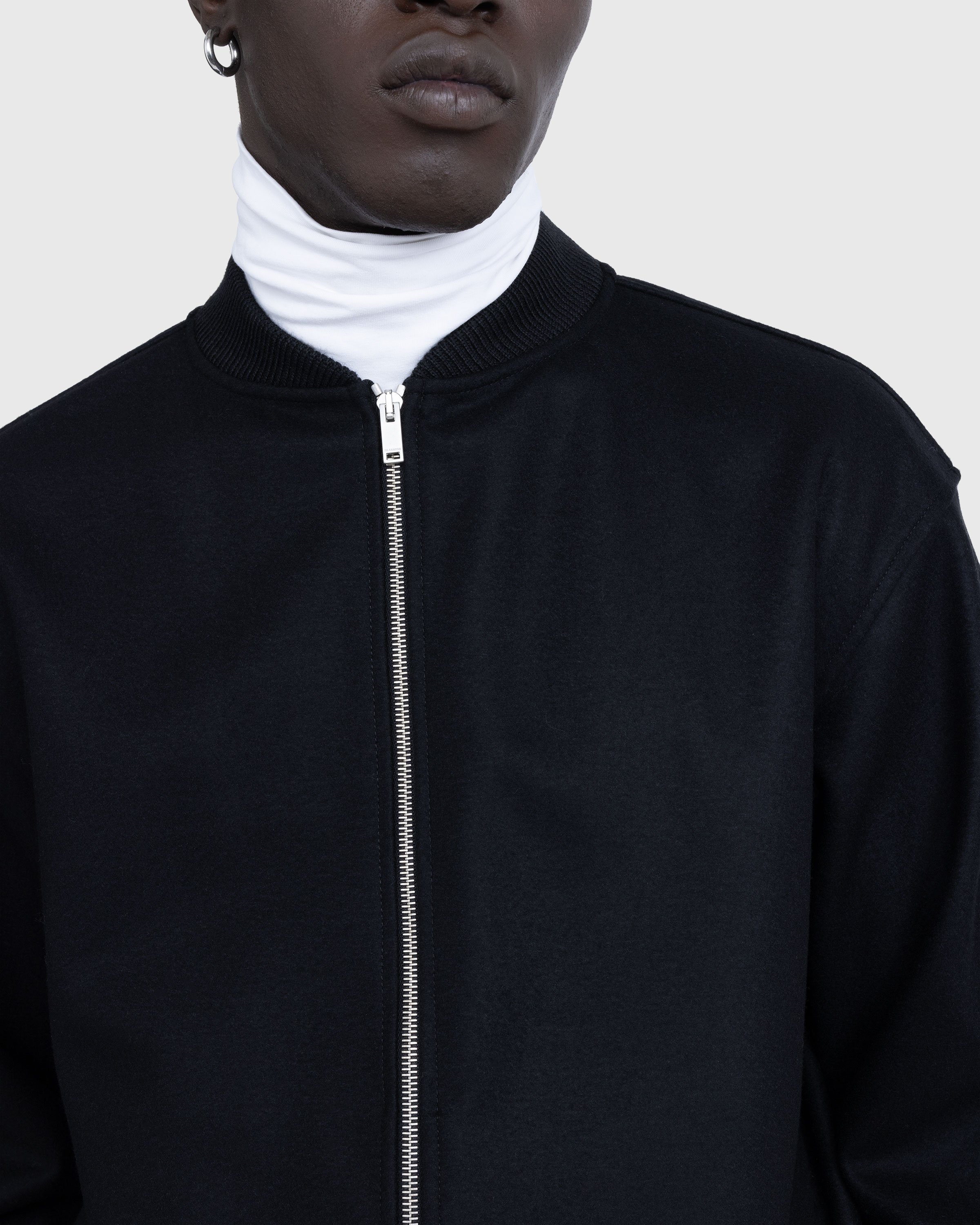 Jil Sander - Full-Zip Wool Melton Jacket Black - Clothing - Black - Image 7