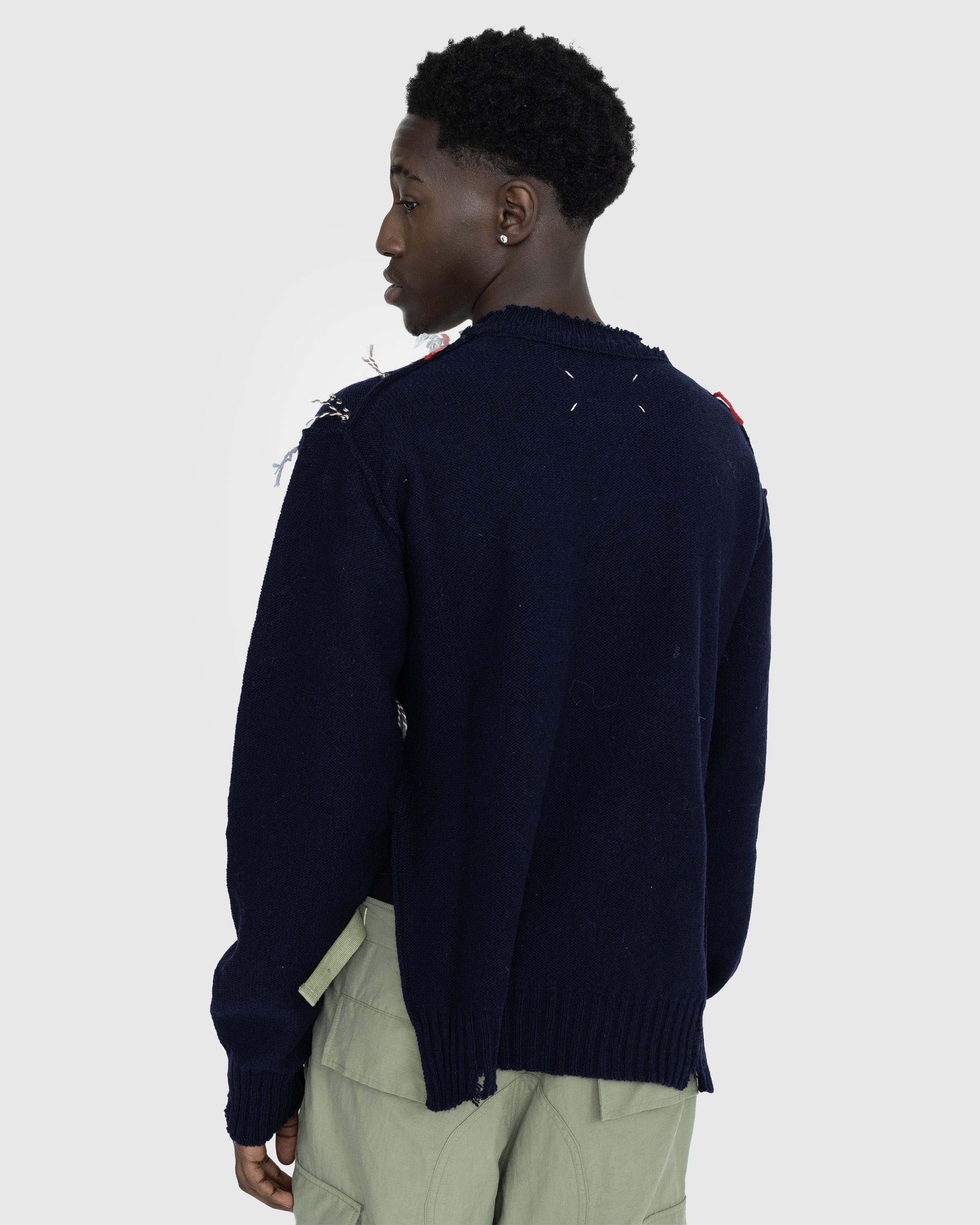 Maison Margiela - Distressed Wool Crewneck Sweater Multi - Clothing - Multi - Image 3