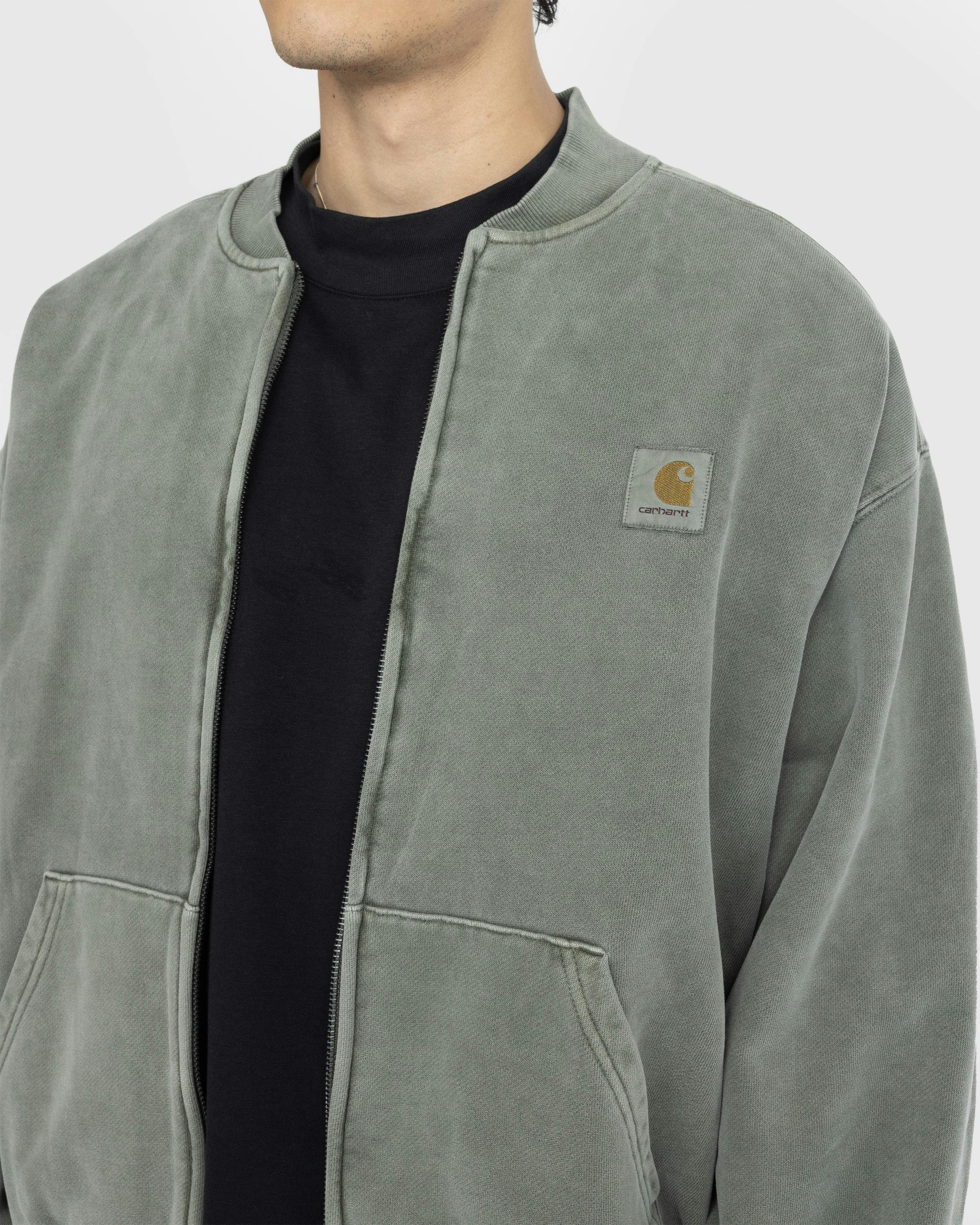 Carhartt WIP - Vista Sweat Bomber Smoke Green - Clothing - Green - Image 4