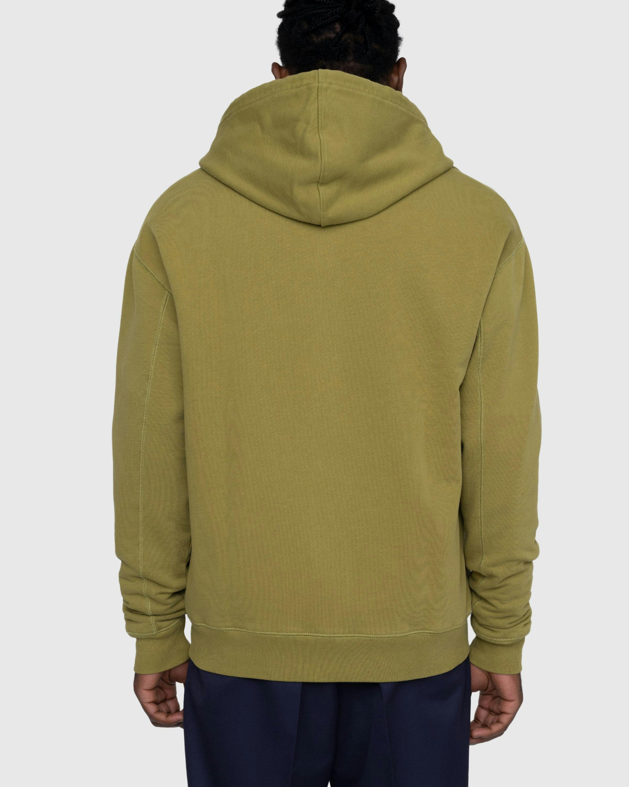 Highsnobiety - Thermal Zip Fleece Hoodie Dark Olive - Clothing - Brown - Image 4