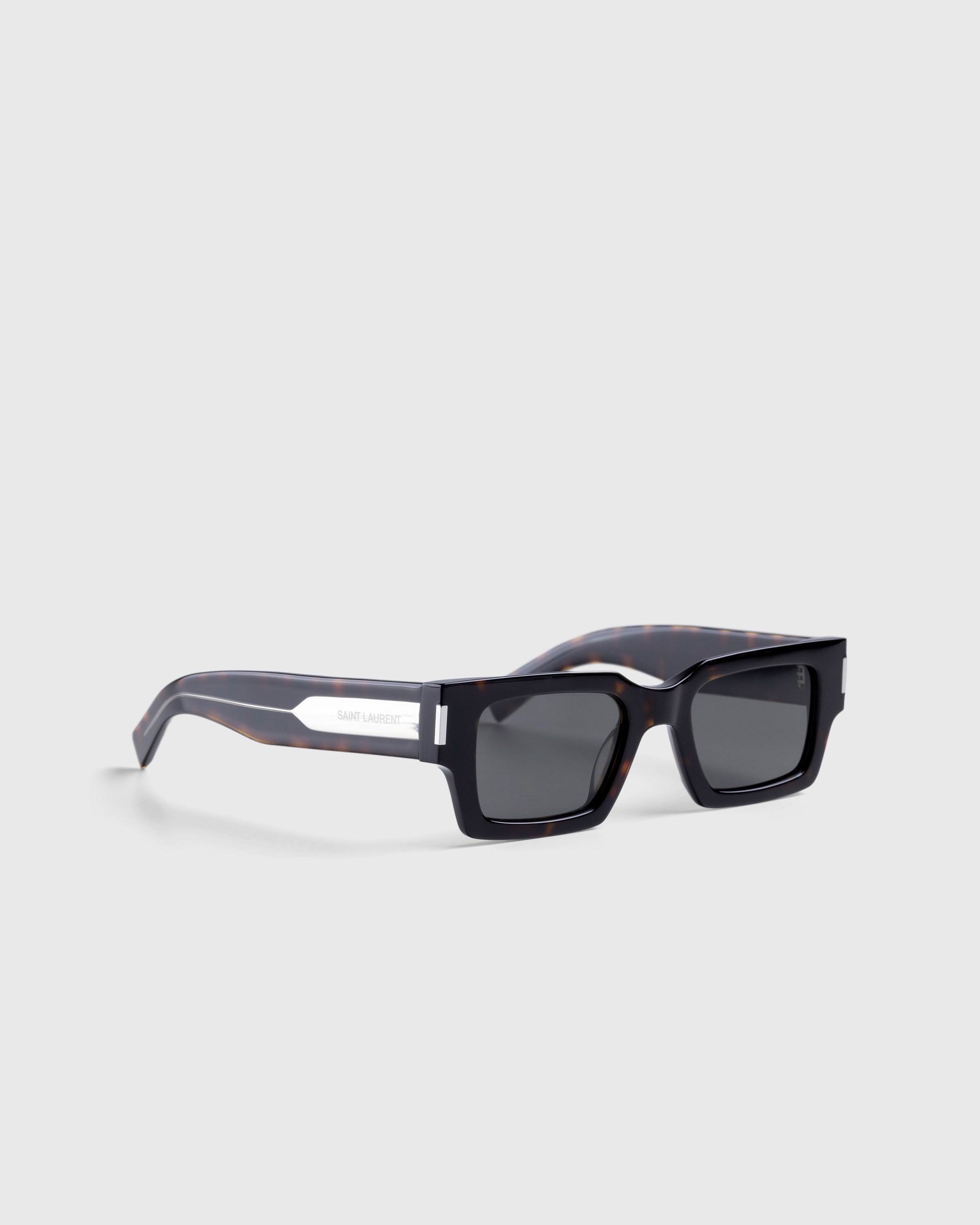 Saint Laurent - SL 572 Square Frame Sunglasses Havana/Crystal/Grey - Accessories - Multi - Image 3